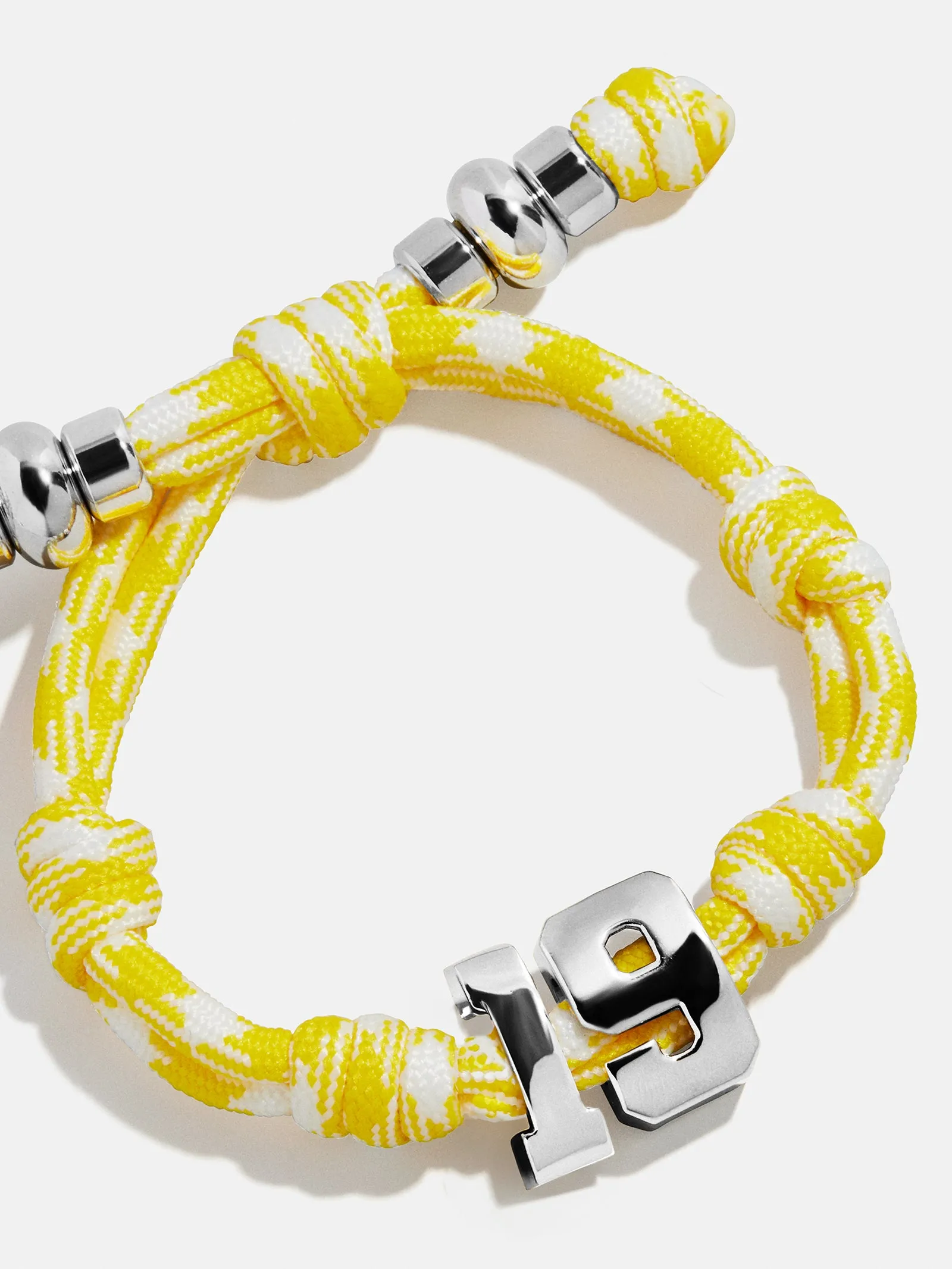 Knotty Varsity Number Custom Bracelet - Bright Yellow Double Digit sold by BaubleBar product image thumbnail 4