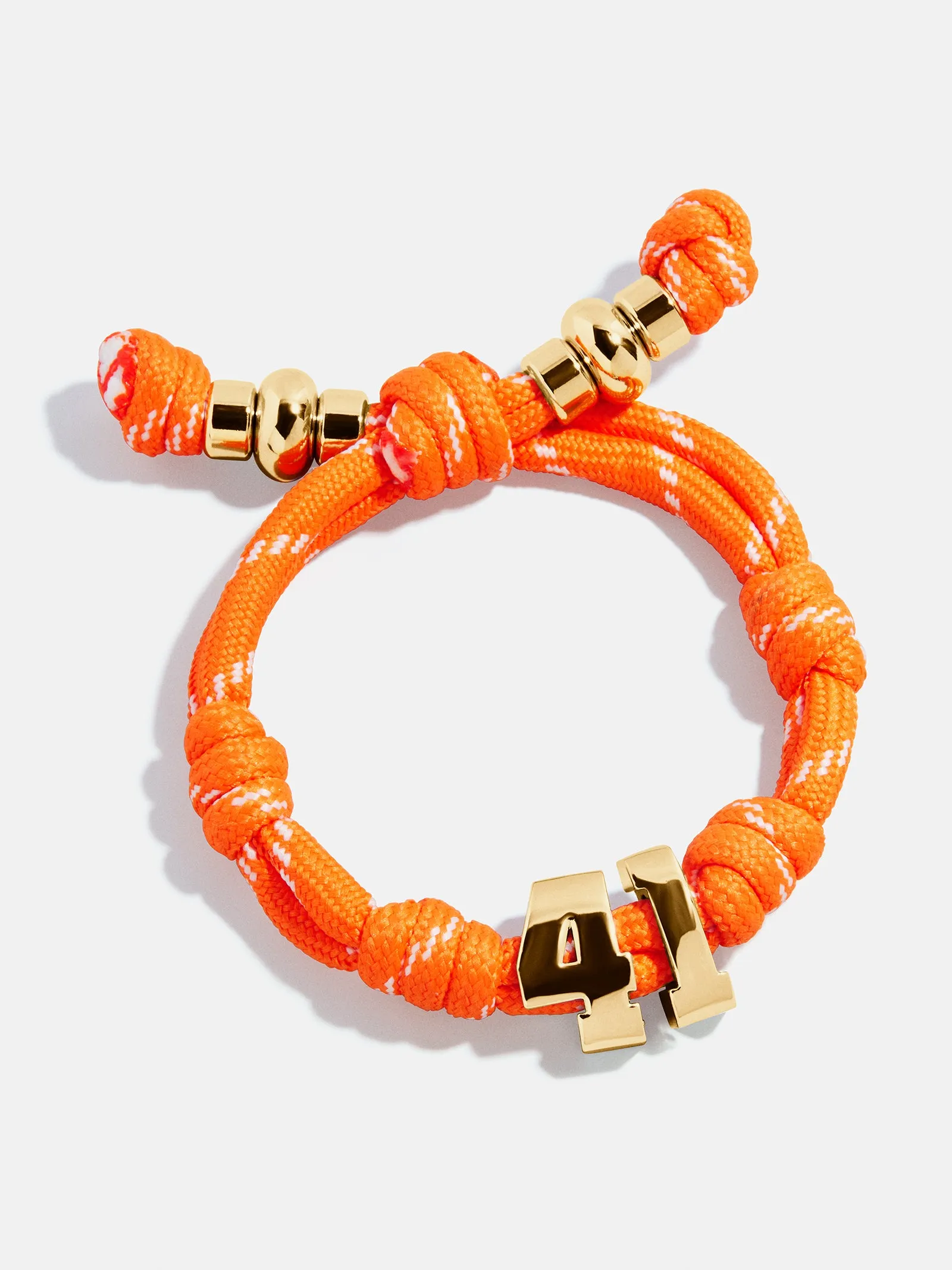 Knotty Varsity Number Custom Bracelet - Tangerine Double Digit sold by BaubleBar product image thumbnail 3