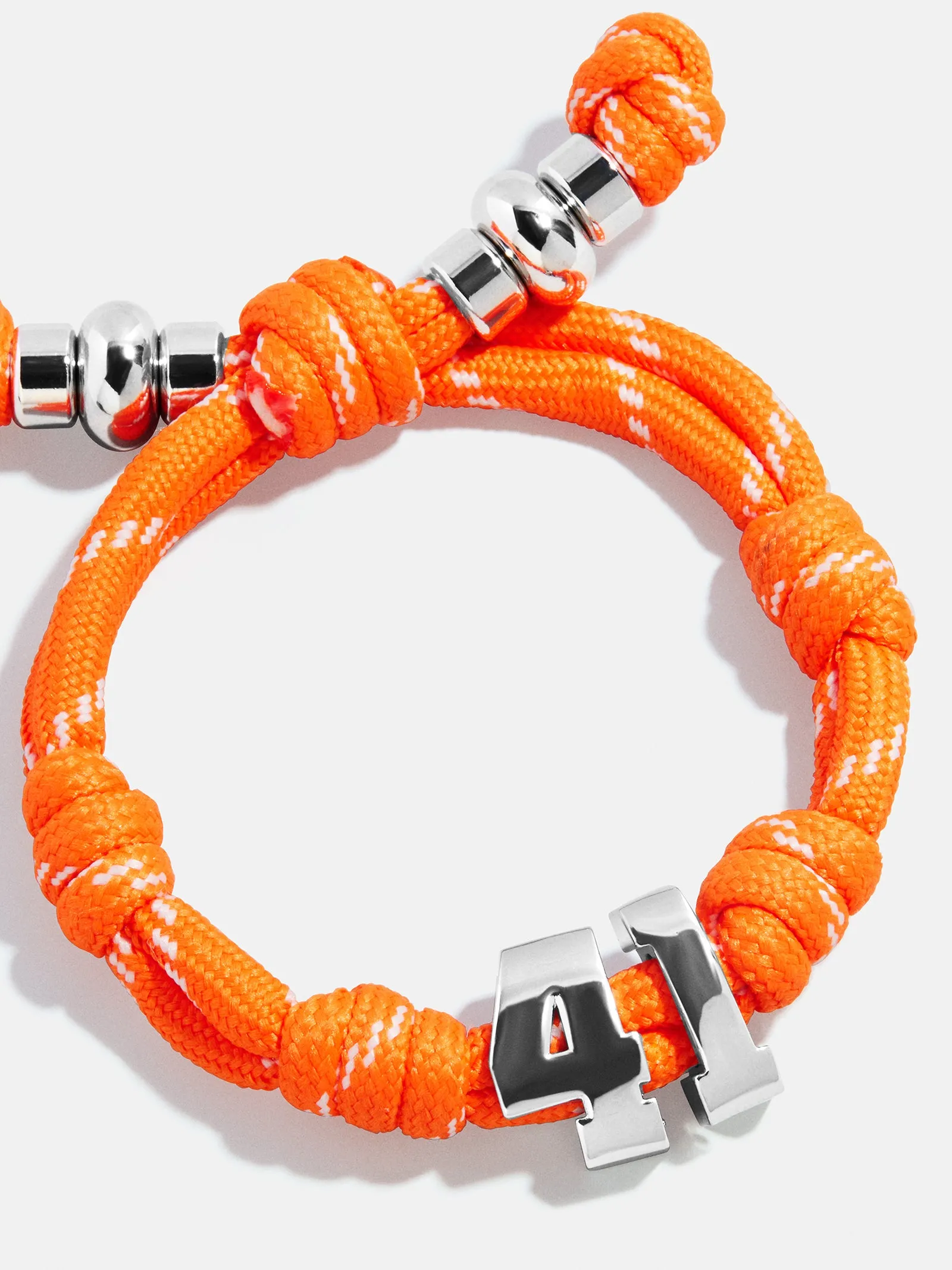 Knotty Varsity Number Custom Bracelet - Tangerine Double Digit sold by BaubleBar product image thumbnail 4