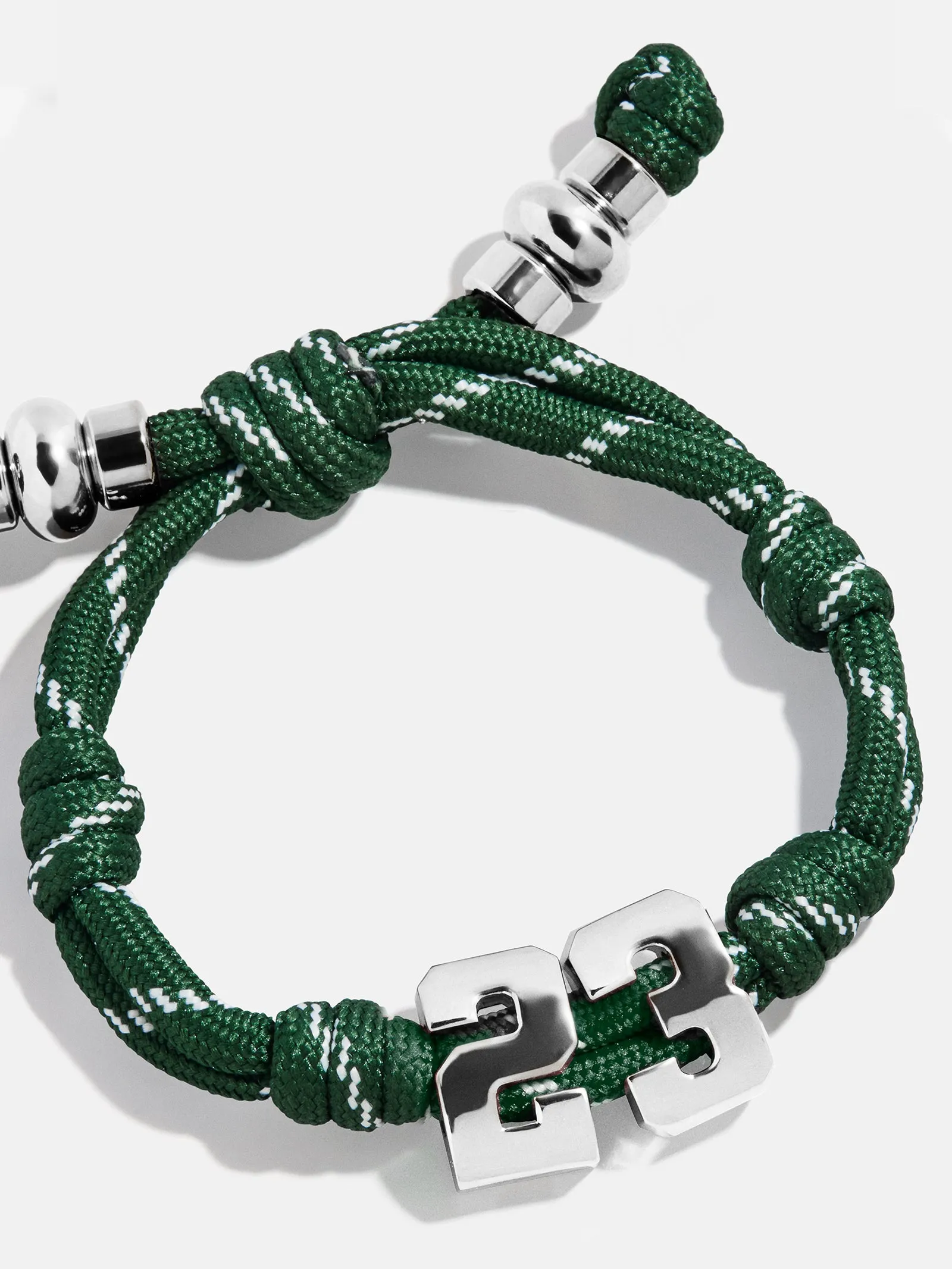 Knotty Varsity Number Custom Bracelet - Dark Green Double Digit sold by BaubleBar product image thumbnail 4
