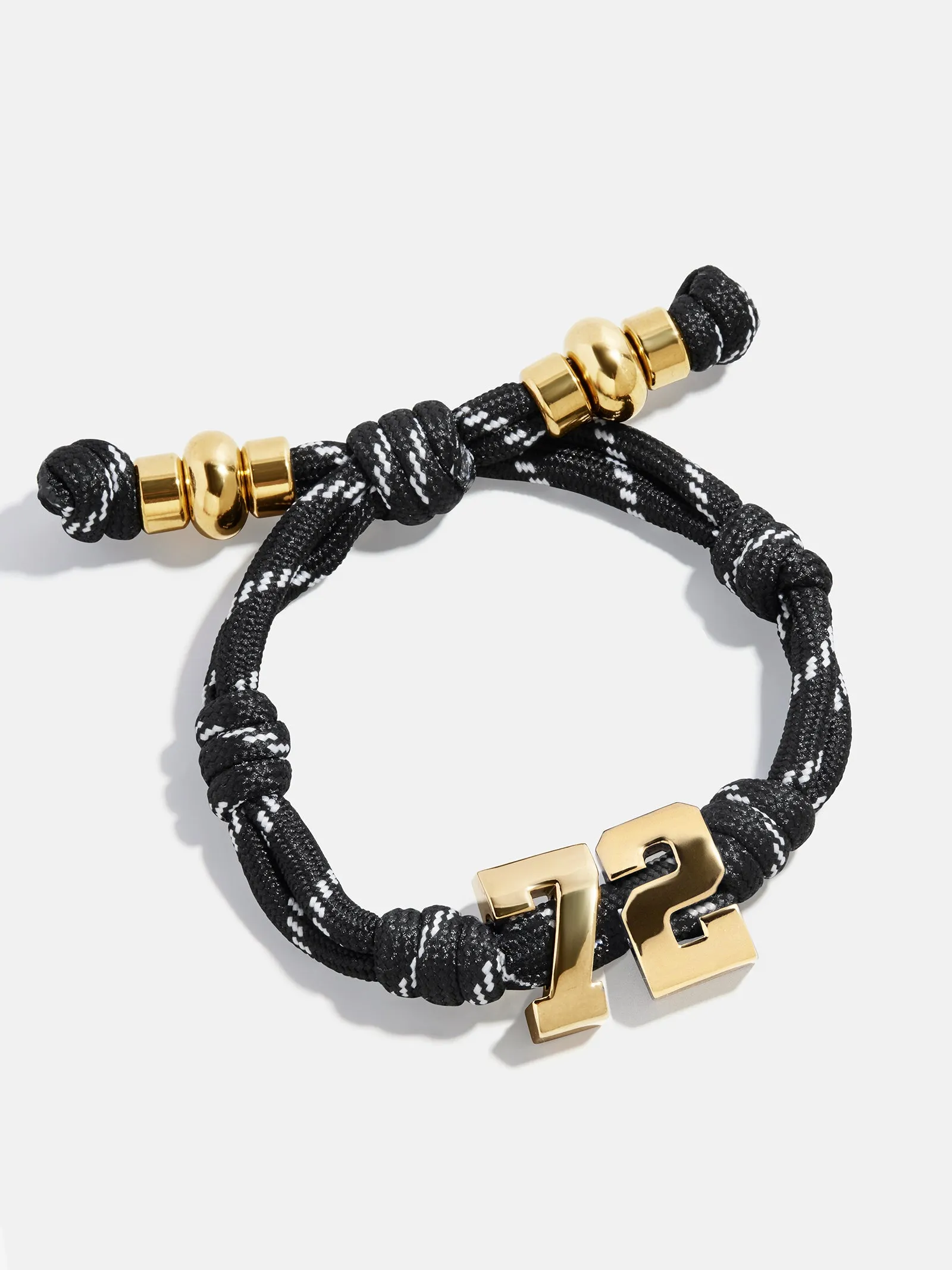 Knotty Varsity Number Custom Bracelet - Onyx Double Digit sold by BaubleBar product image thumbnail 3