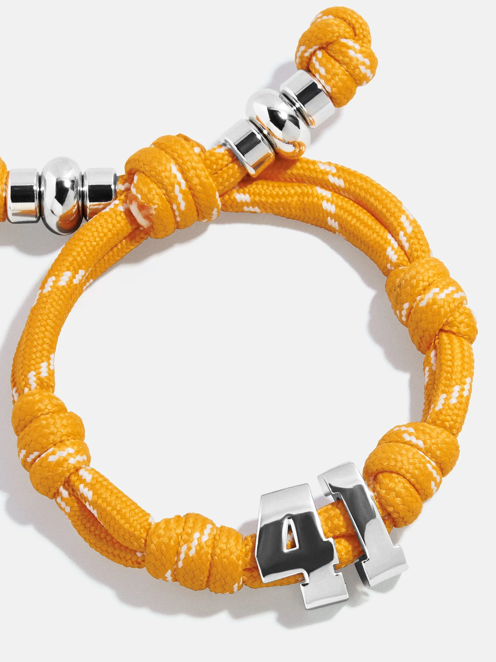 Knotty Varsity Number Custom Bracelet - Marigold Double Digit sold by BaubleBar product image thumbnail 4