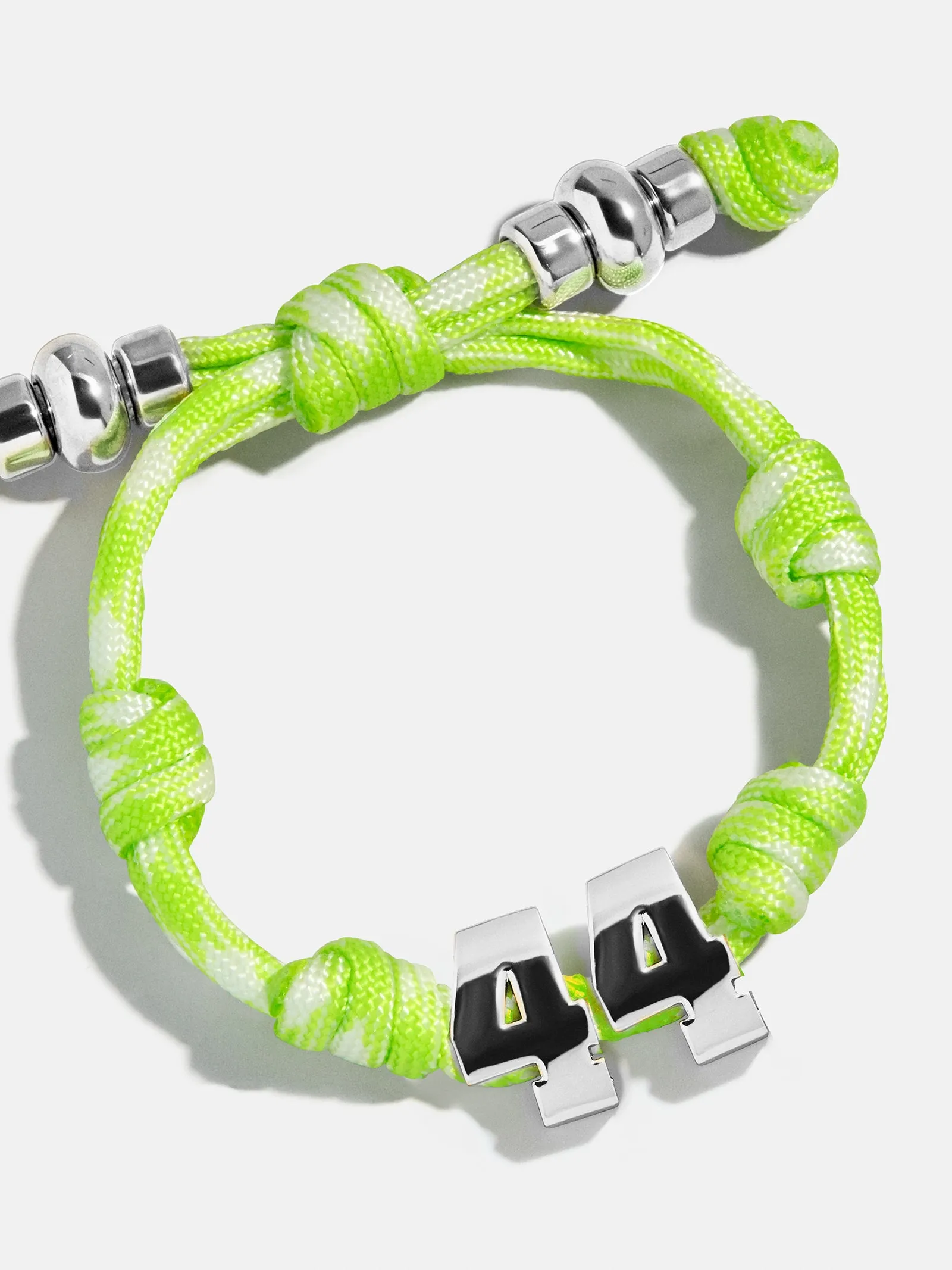 Knotty Varsity Number Custom Bracelet - Lime Green Double Digit sold by BaubleBar product image thumbnail 4