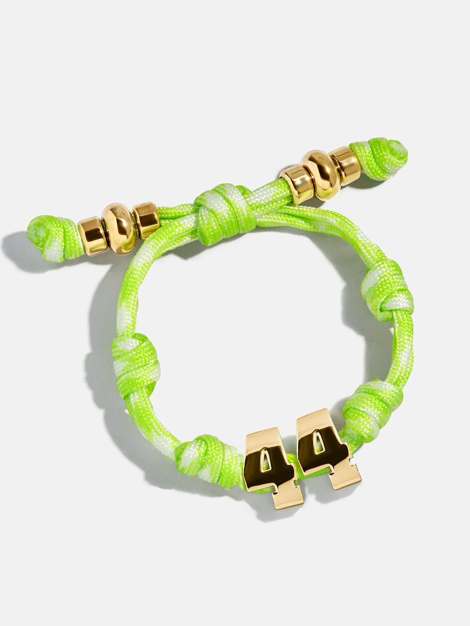 Knotty Varsity Number Custom Bracelet - Lime Green Double Digit sold by BaubleBar product image thumbnail 3