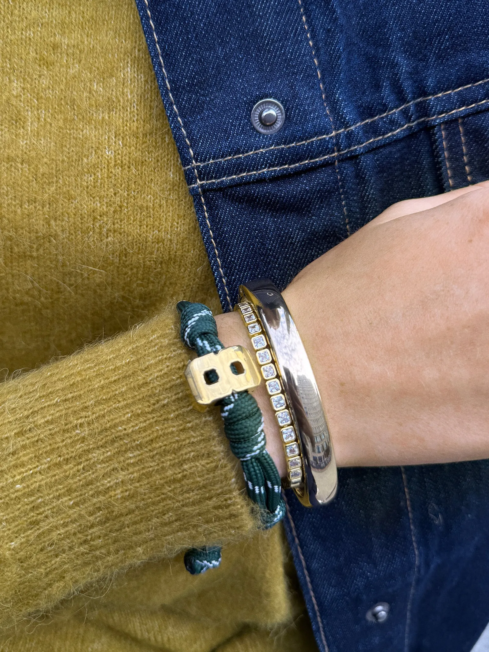 Knotty Varsity Number Custom Bracelet - Lime Green Double Digit sold by BaubleBar product image thumbnail 2