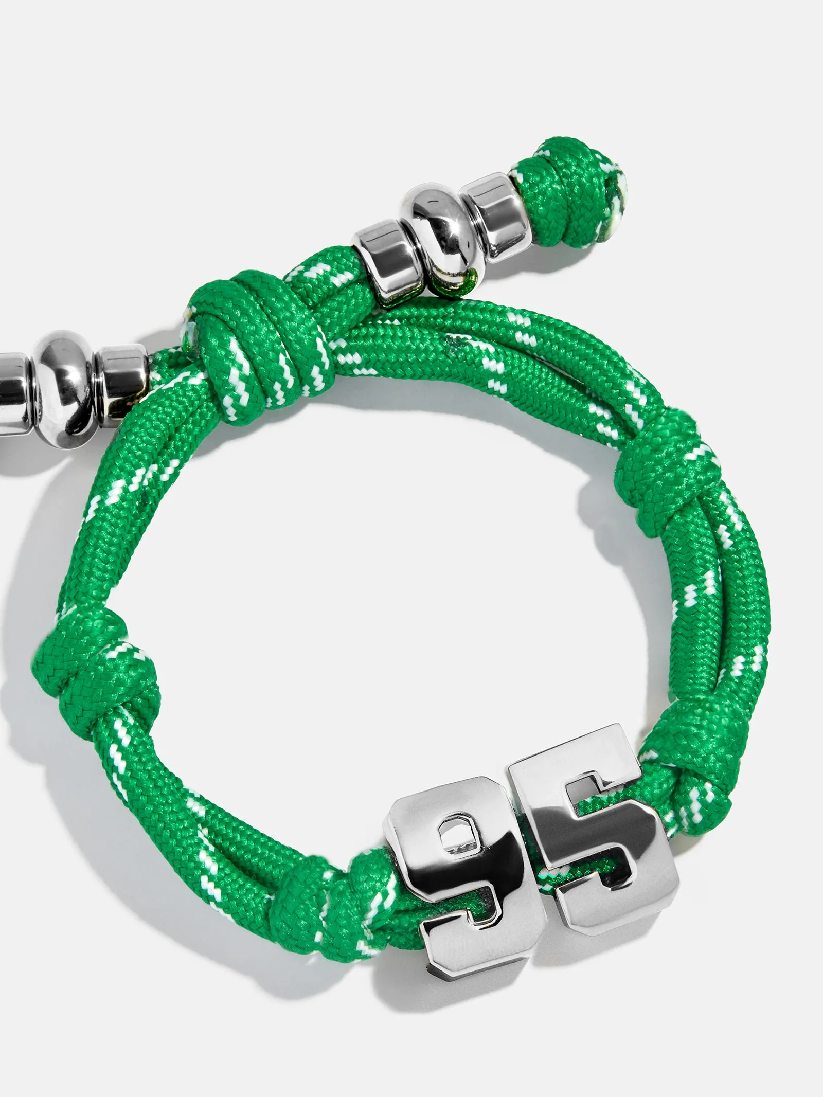 Knotty Varsity Number Custom Bracelet - Bright Green Double Digit sold by BaubleBar product image thumbnail 4