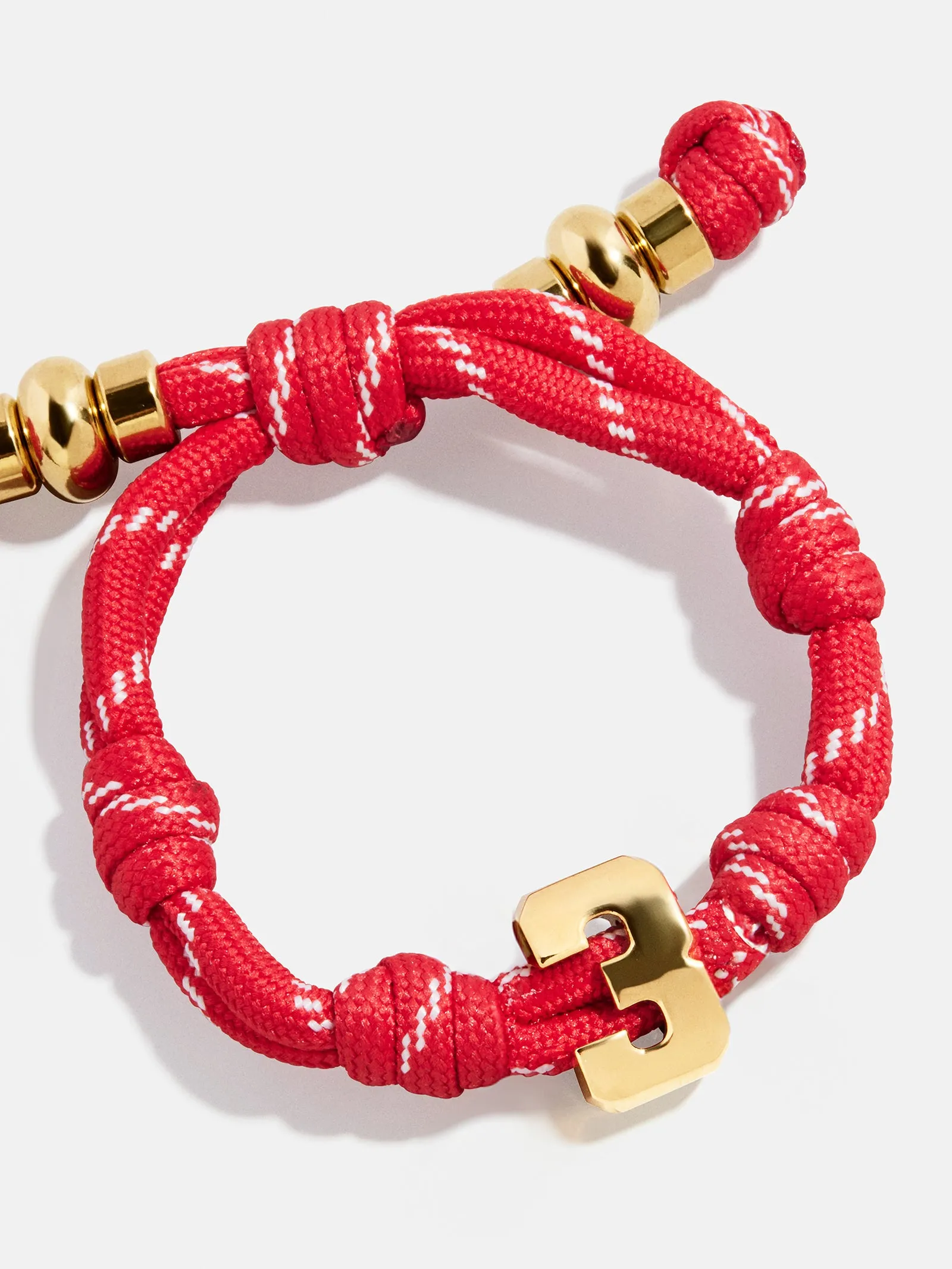 Knotty Varsity Number Custom Bracelet - Cherry Red Single Digit sold by BaubleBar product image thumbnail 3