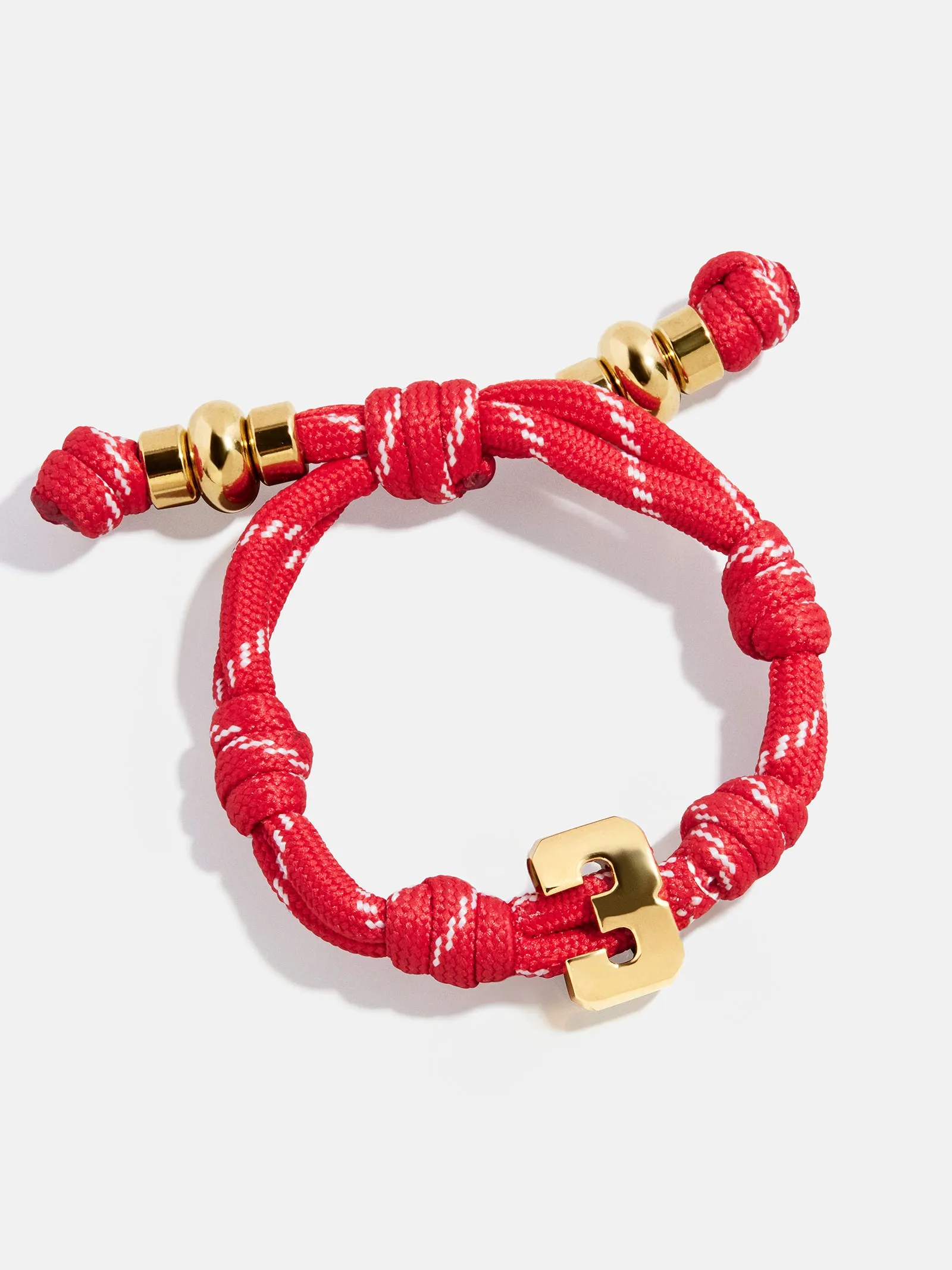 Knotty Varsity Number Custom Bracelet - Cherry Red Single Digit sold by BaubleBar product image thumbnail 5
