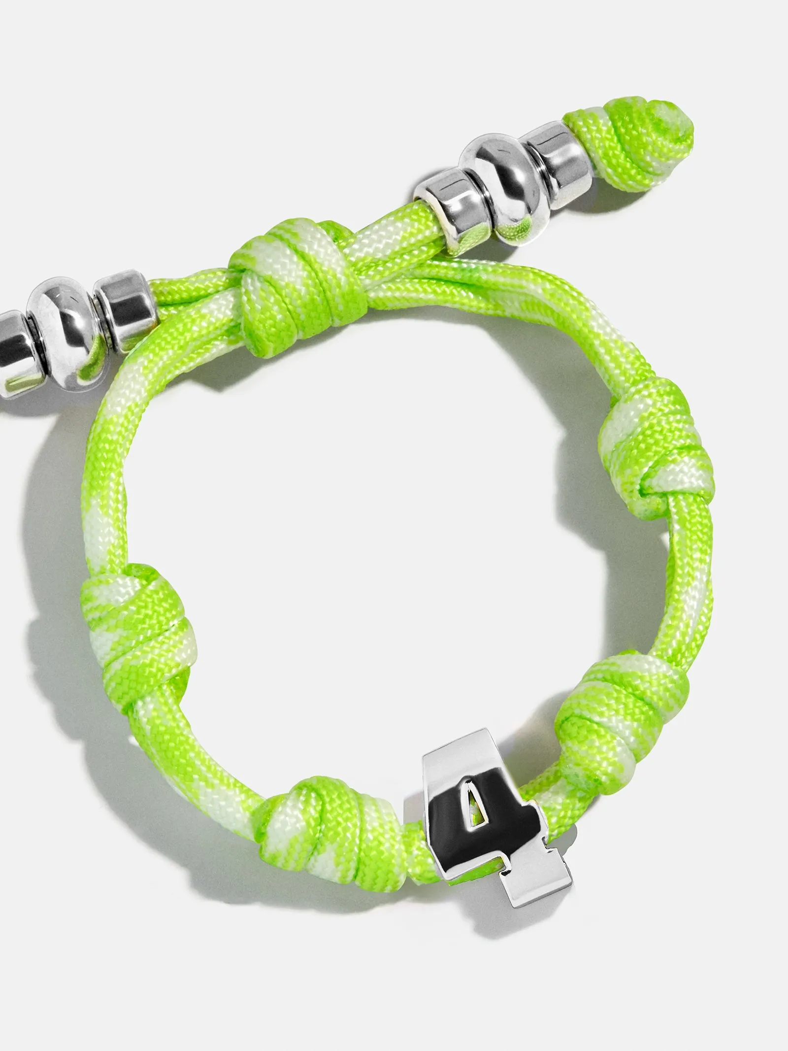 Knotty Varsity Number Custom Bracelet - Lime Green Single Digit sold by BaubleBar product image thumbnail 4