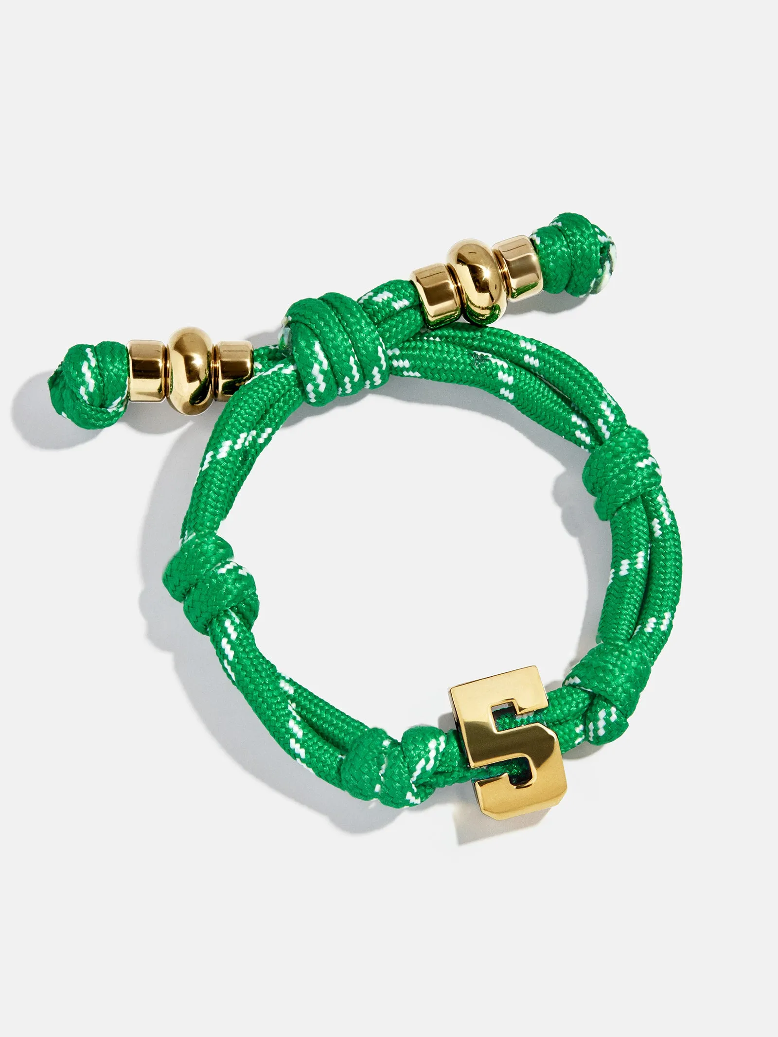 Knotty Varsity Number Custom Bracelet - Bright Green Single Digit sold by BaubleBar product image thumbnail 3