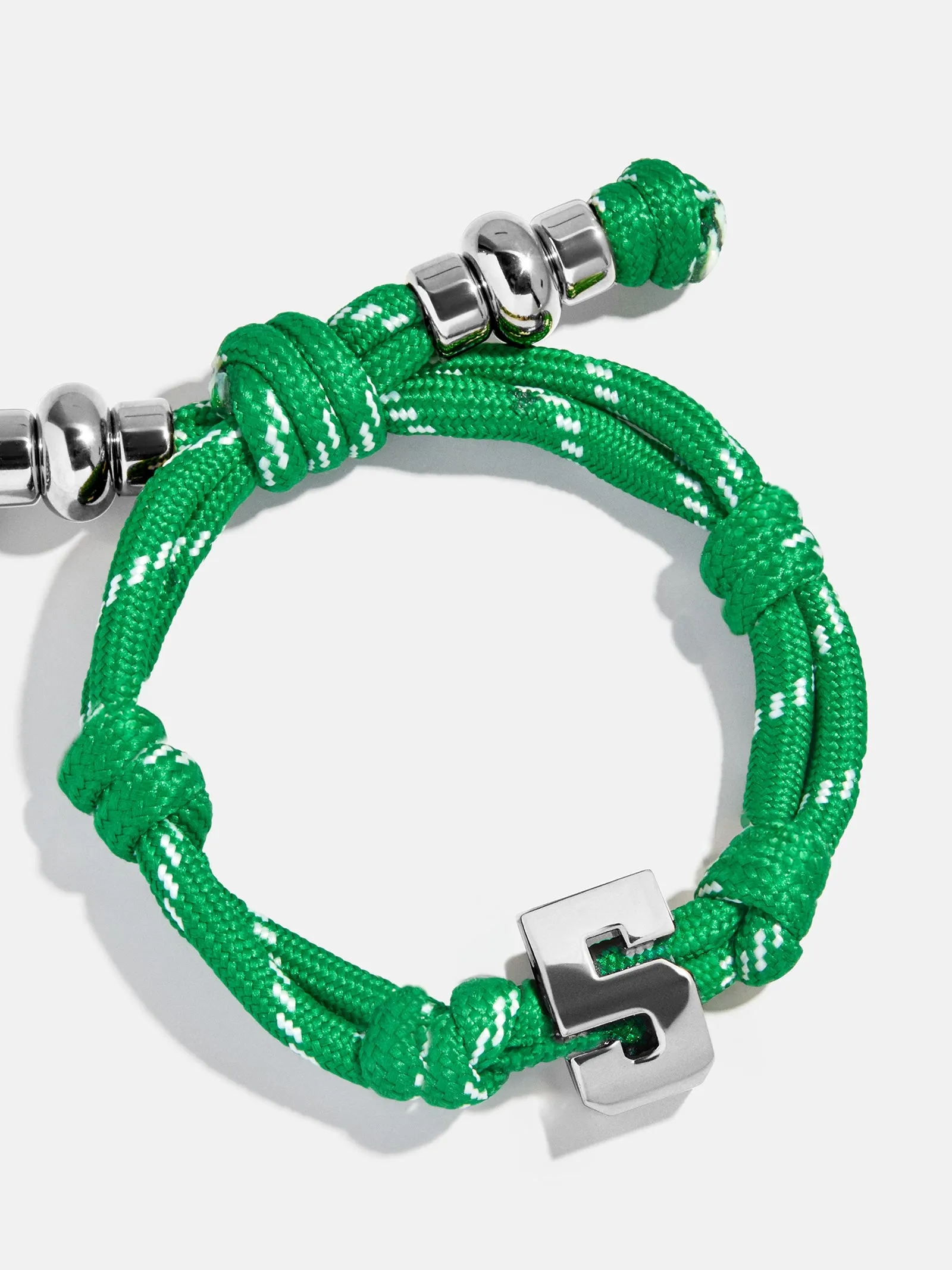 Knotty Varsity Number Custom Bracelet - Bright Green Single Digit sold by BaubleBar product image thumbnail 4