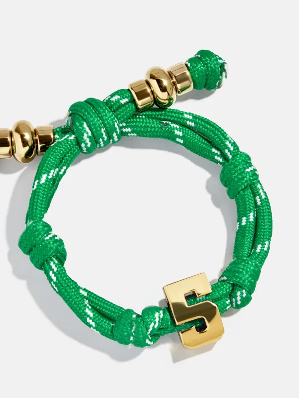 Knotty Varsity Number Custom Bracelet - Bright Green Single Digit sold by BaubleBar