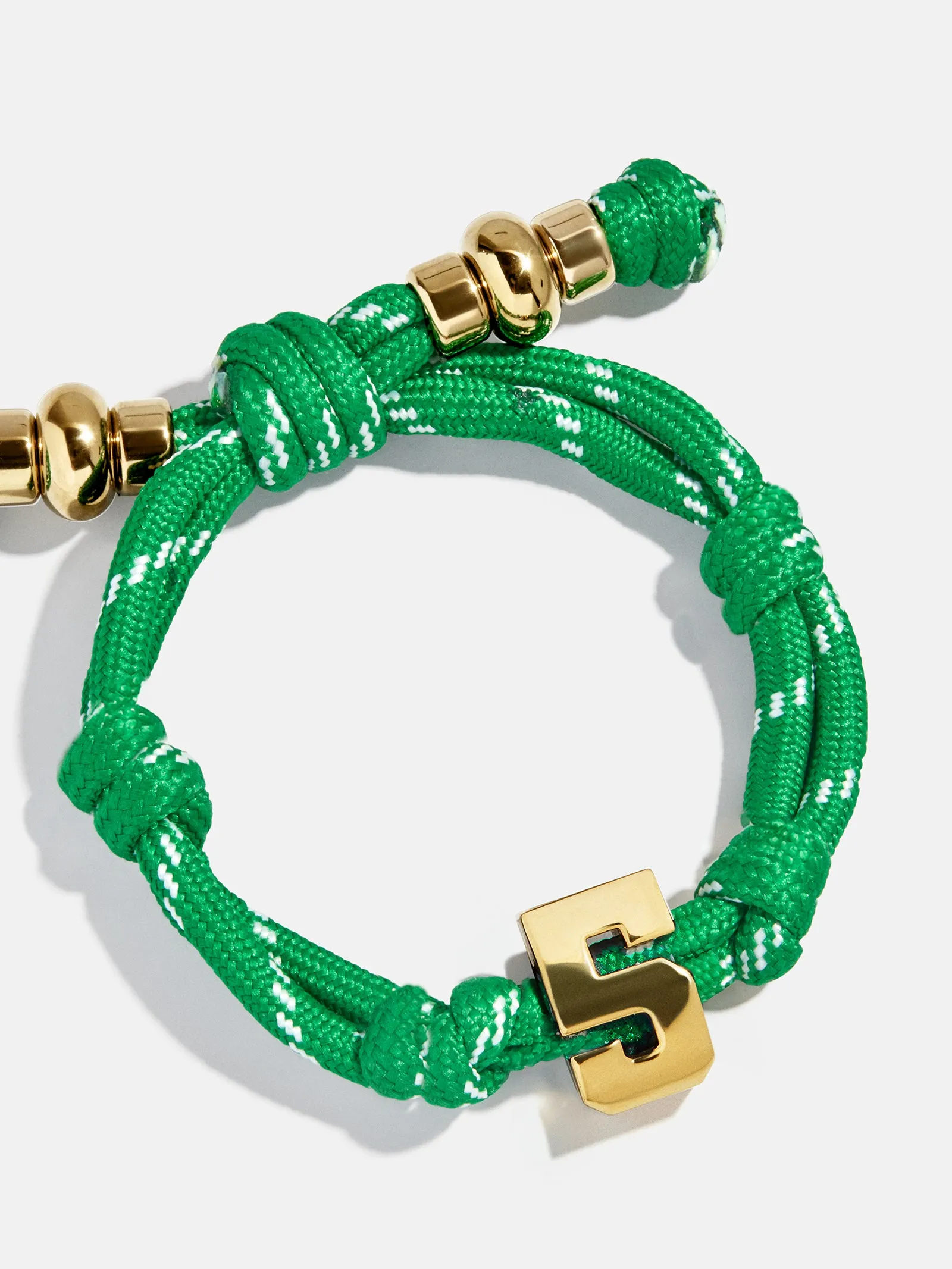 Knotty Varsity Number Custom Bracelet - Bright Green Single Digit sold by BaubleBar