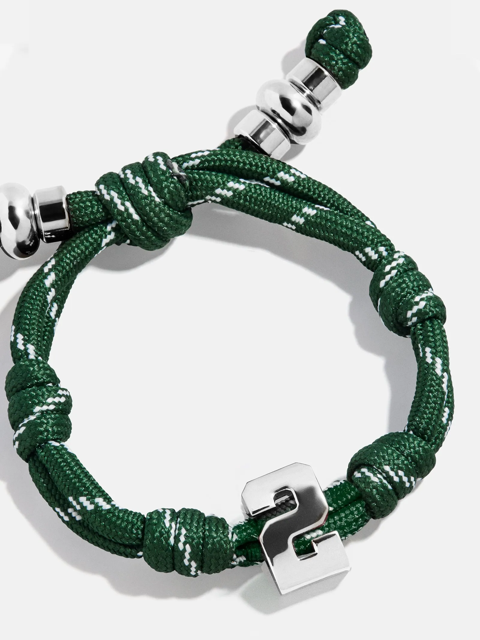 Knotty Varsity Number Custom Bracelet - Dark Green Single Digit sold by BaubleBar product image thumbnail 4