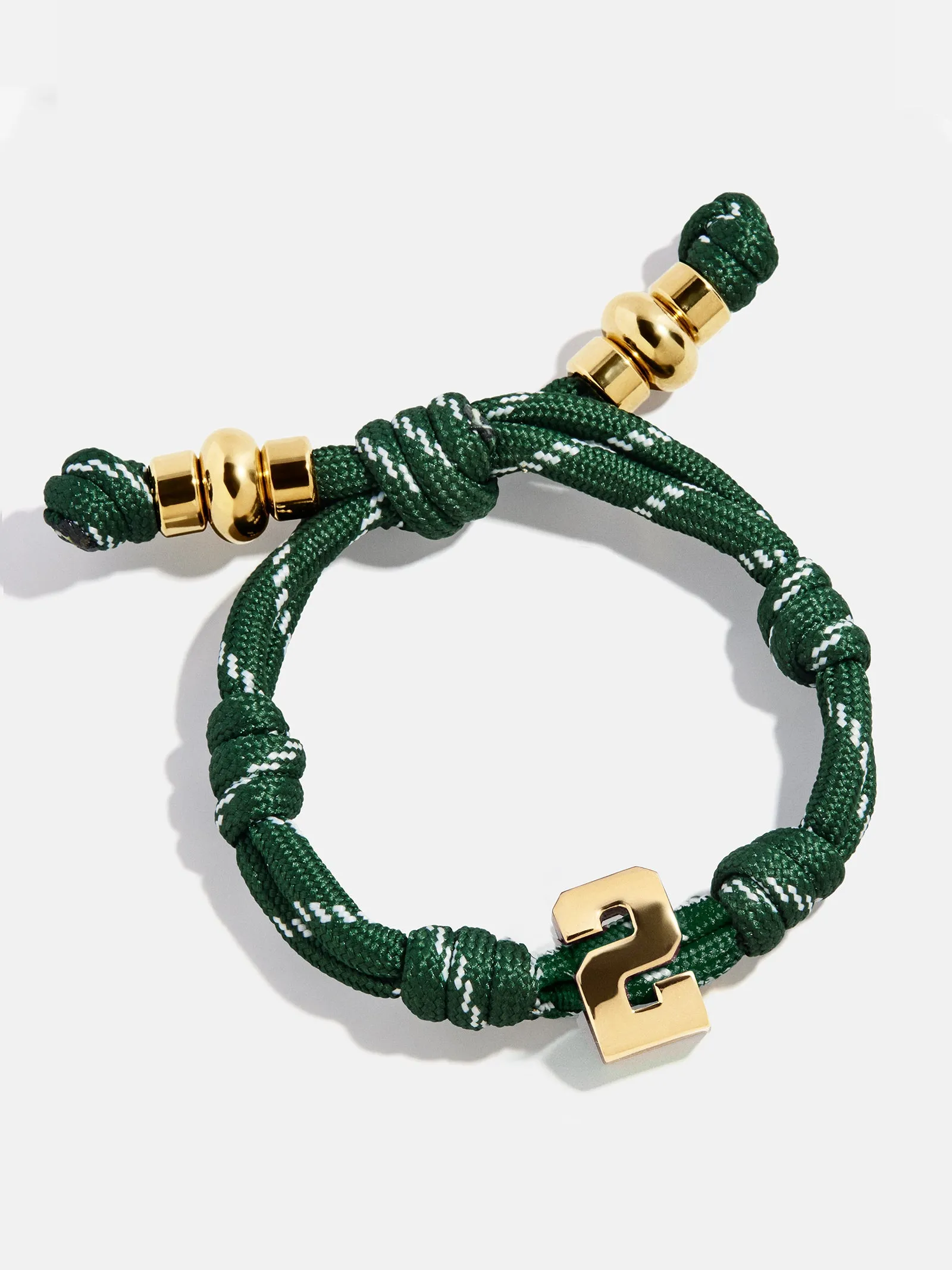 Knotty Varsity Number Custom Bracelet - Dark Green Single Digit sold by BaubleBar product image thumbnail 3