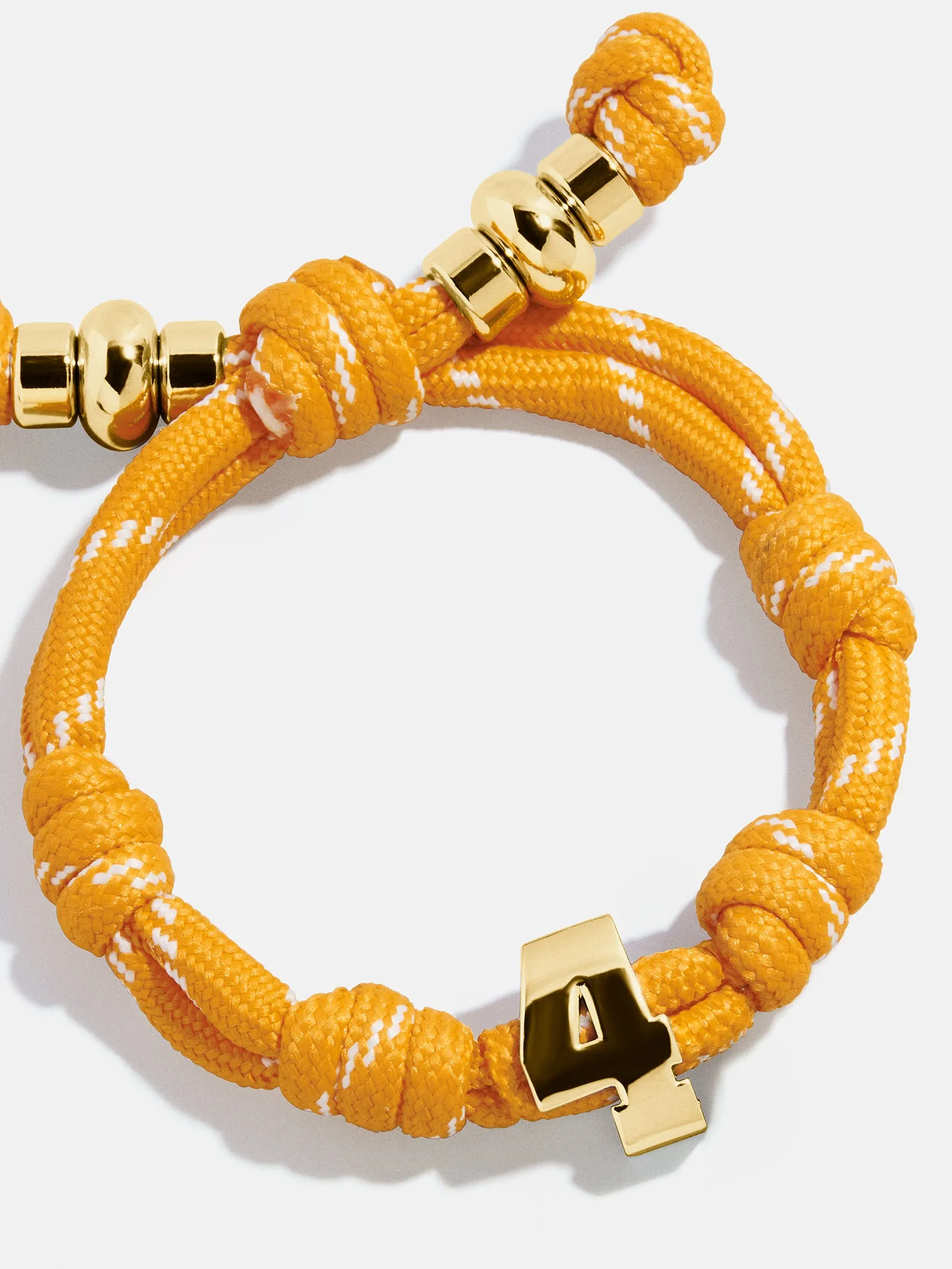 Knotty Varsity Number Custom Bracelet - Marigold Single Digit sold by BaubleBar