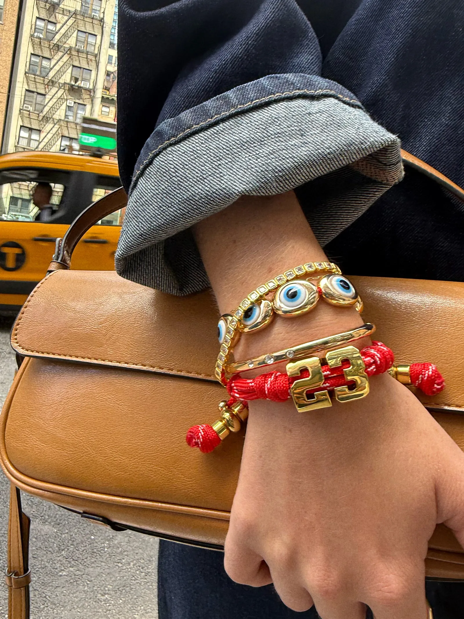 Knotty Varsity Number Custom Bracelet - Marigold Single Digit sold by BaubleBar product image thumbnail 2