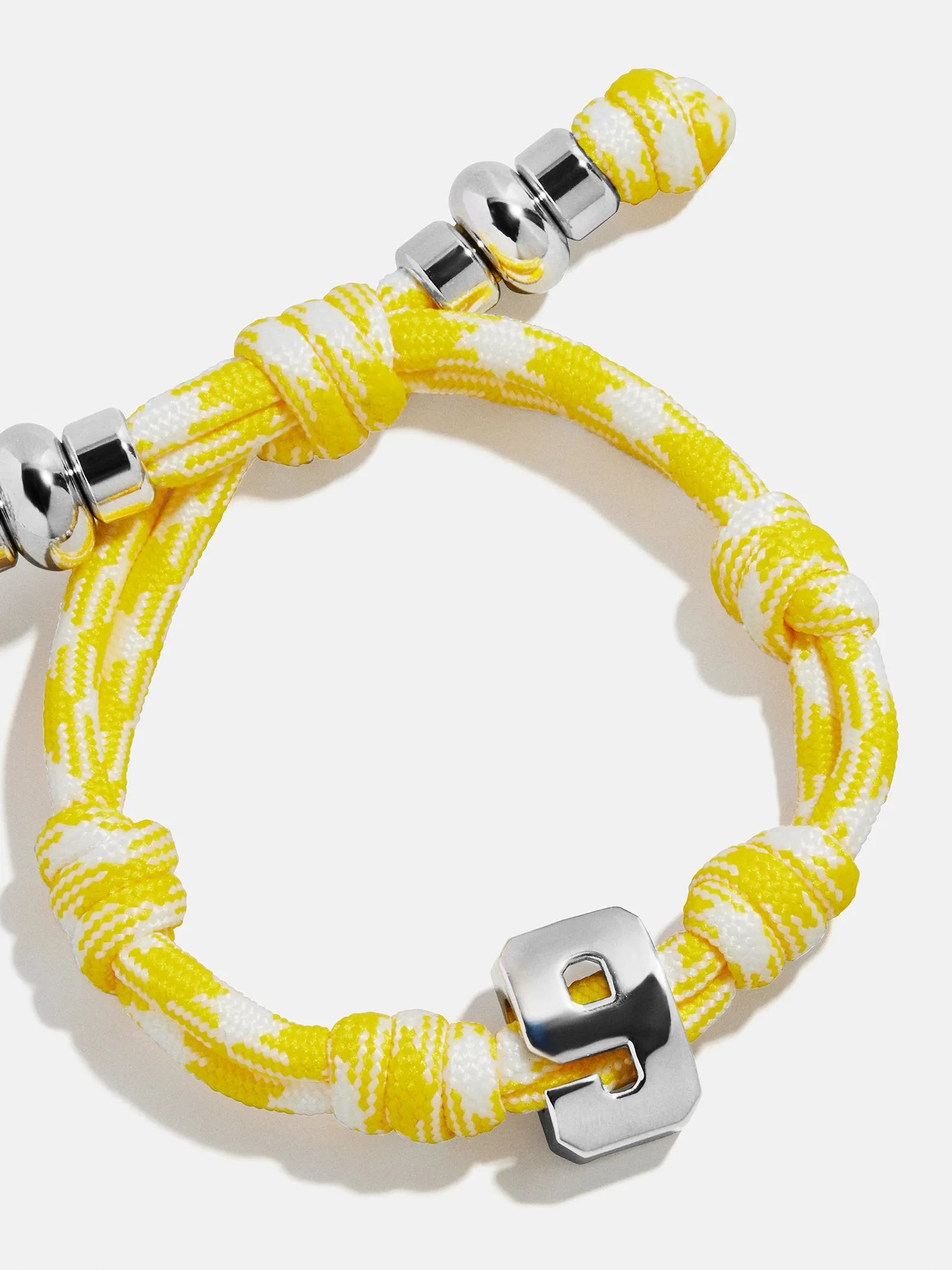 Knotty Varsity Number Custom Bracelet - Bright Yellow Single Digit sold by BaubleBar product image thumbnail 4