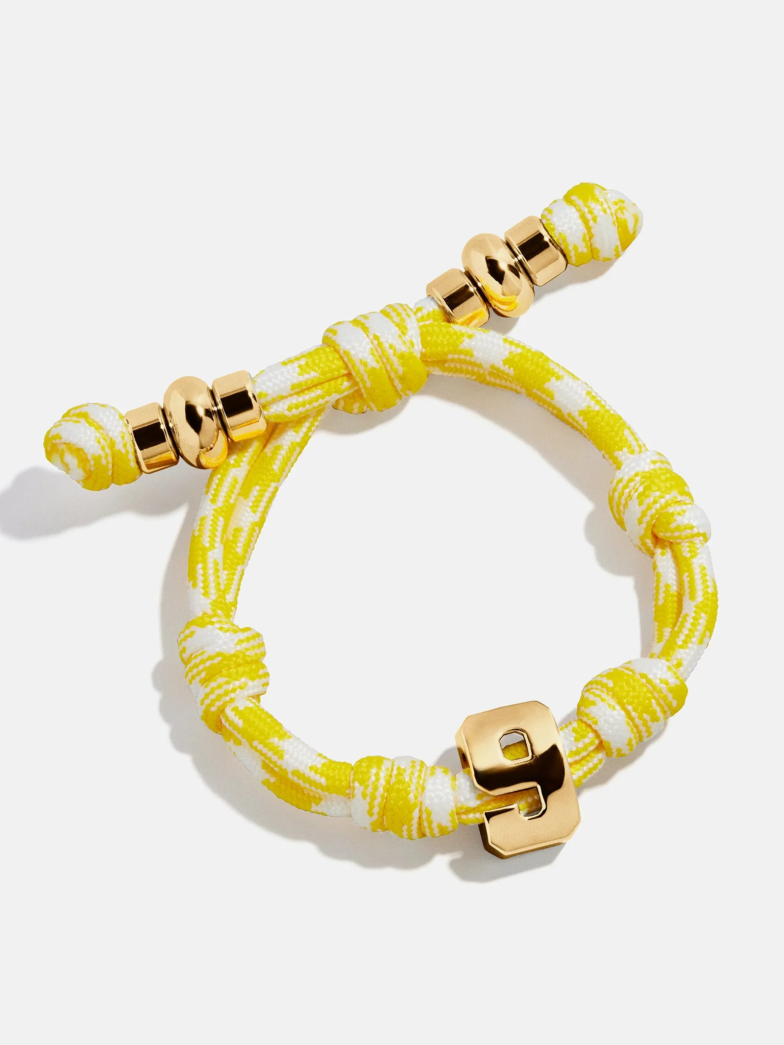 Knotty Varsity Number Custom Bracelet - Bright Yellow Single Digit sold by BaubleBar product image thumbnail 3