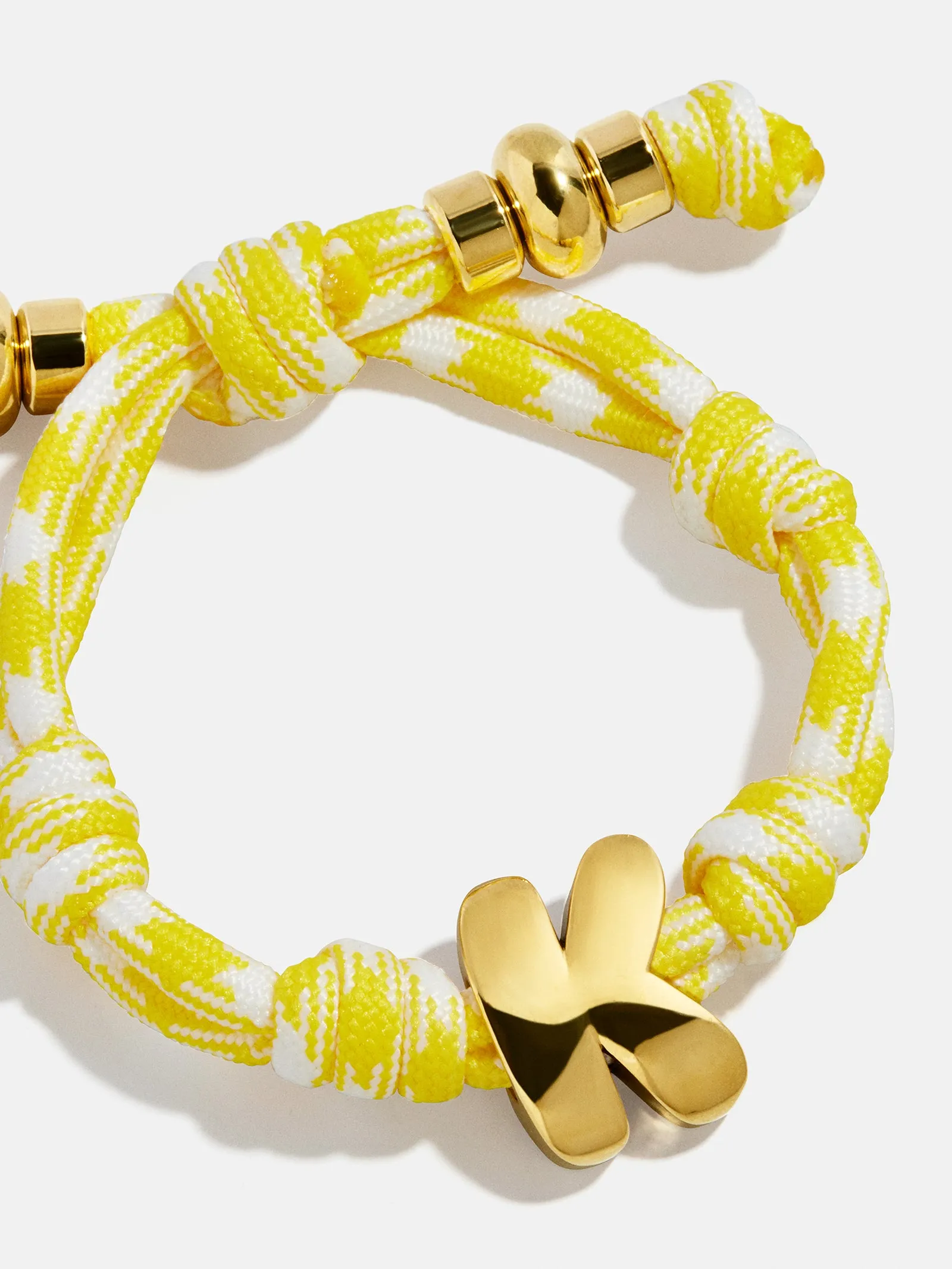 Knotty Initial Custom Bracelet - Bright Yellow sold by BaubleBar