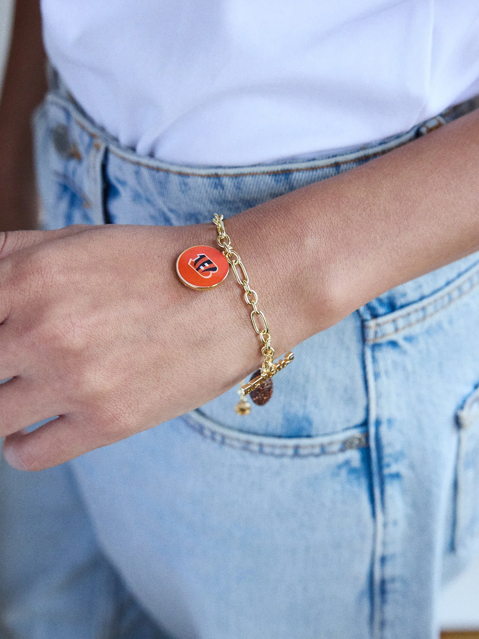 NFL Charm Bracelet - Cincinnati Bengals sold by BaubleBar product image thumbnail 2