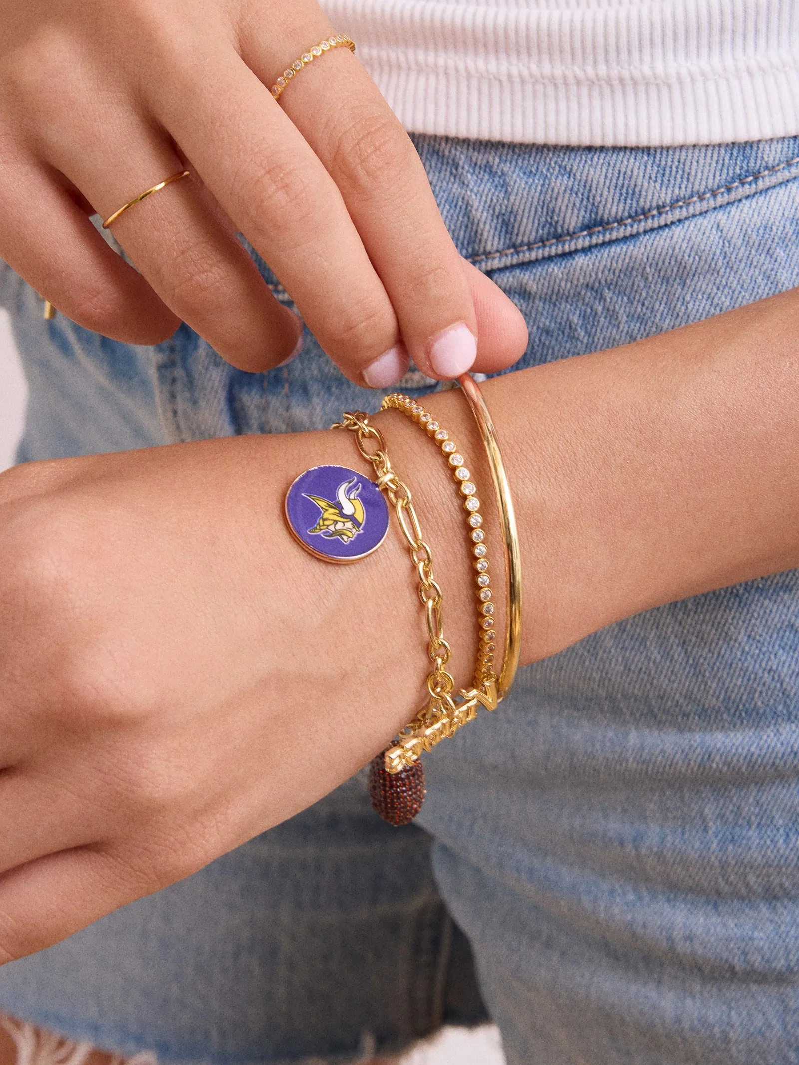 NFL Charm Bracelet - Minnesota Vikings sold by BaubleBar product image thumbnail 2