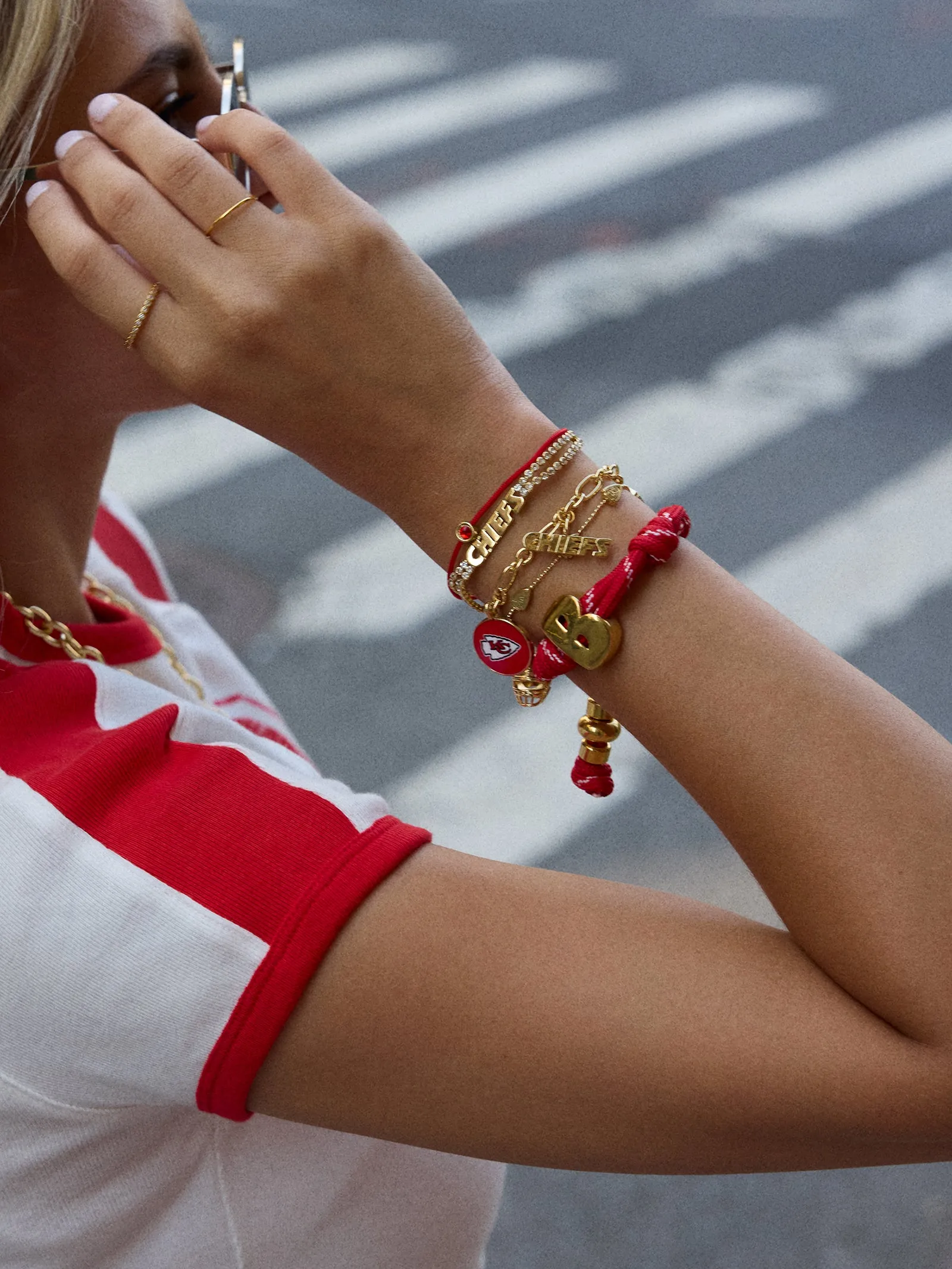 NFL Charm Bracelet - Kansas City Chiefs sold by BaubleBar product image thumbnail 3