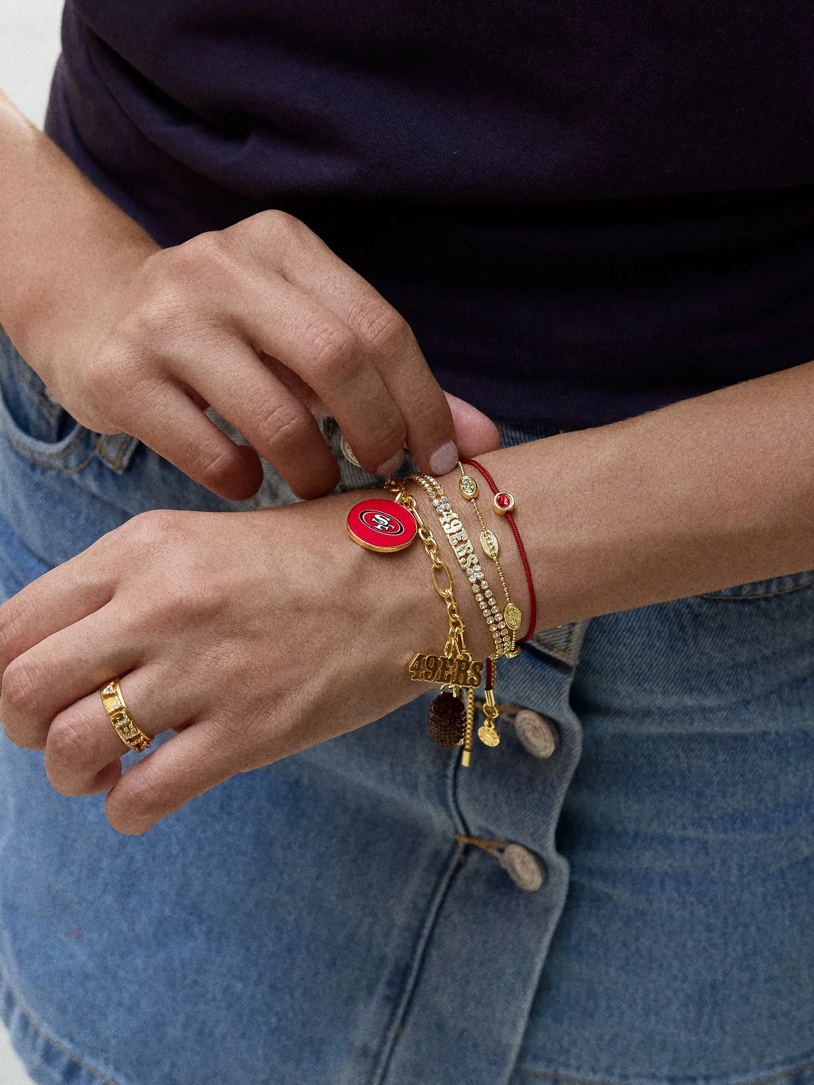NFL Charm Bracelet - San Francisco 49ers sold by BaubleBar product image thumbnail 2