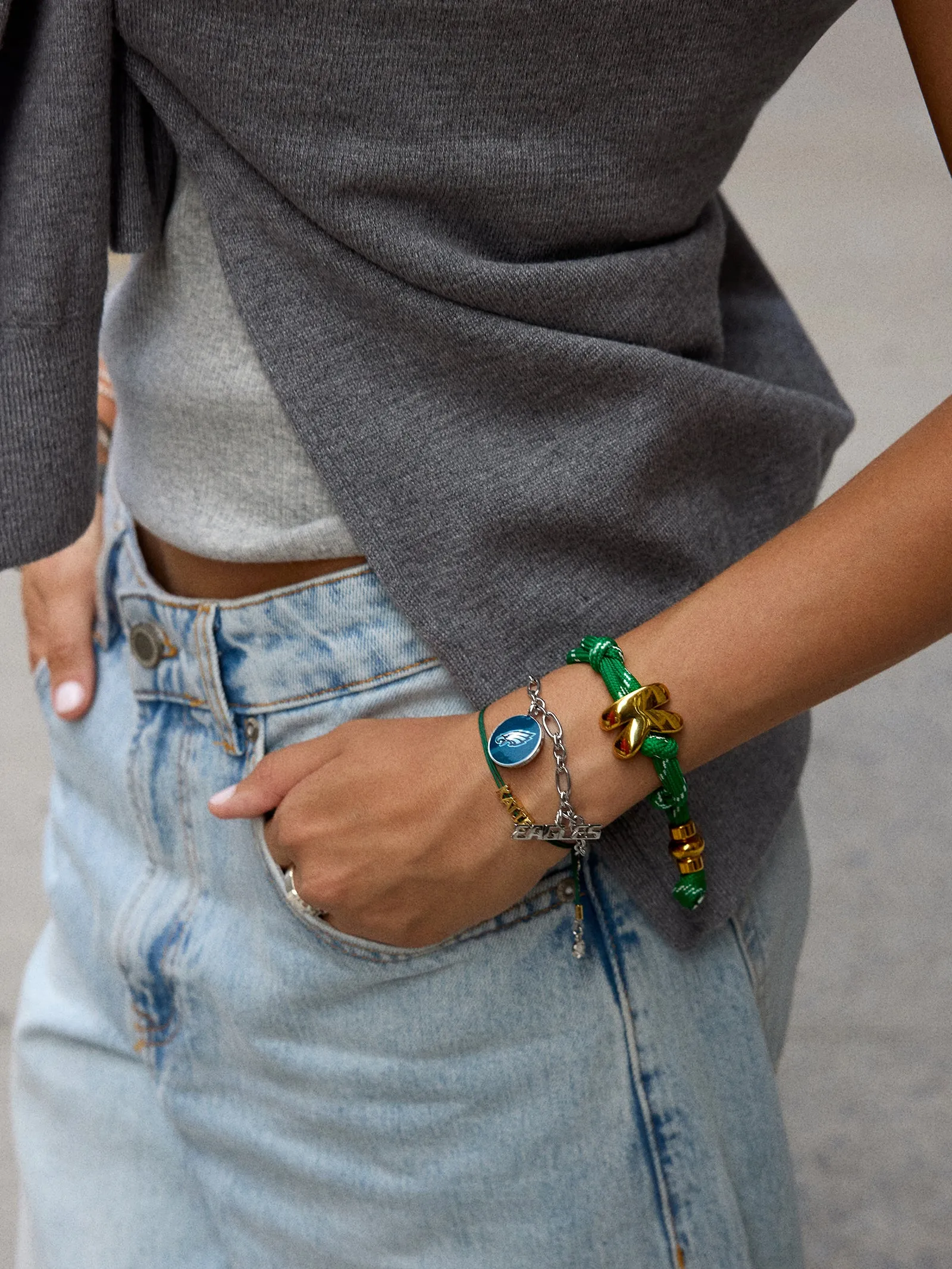 NFL Charm Bracelet - Philadelphia Eagles sold by BaubleBar product image thumbnail 2