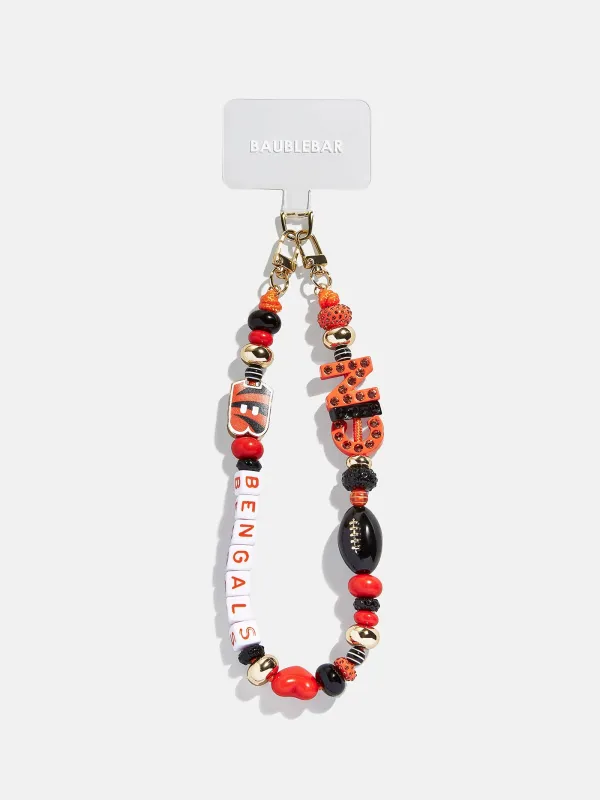 NFL Beaded Phone Charm - Cincinnati Bengals made by BaubleBar