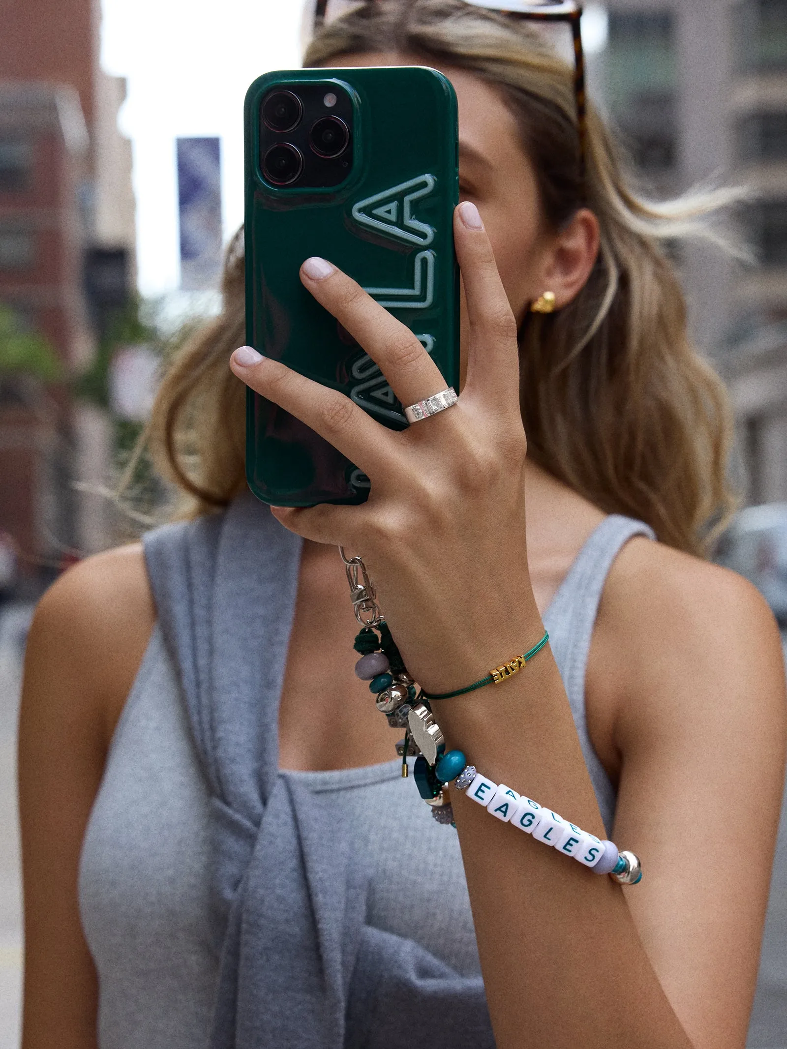 NFL Beaded Phone Charm - Philadelphia Eagles sold by BaubleBar product image thumbnail 2