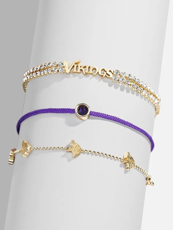 NFL Bracelet Set - Minnesota Vikings sold by BaubleBar