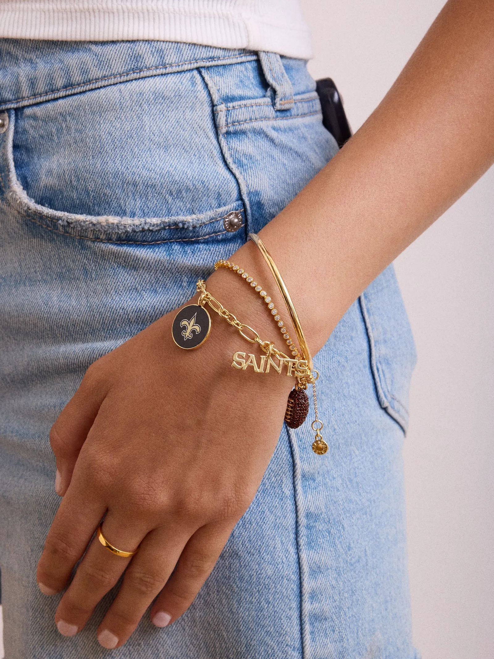 NFL Charm Bracelet - New Orleans Saints sold by BaubleBar product image thumbnail 2