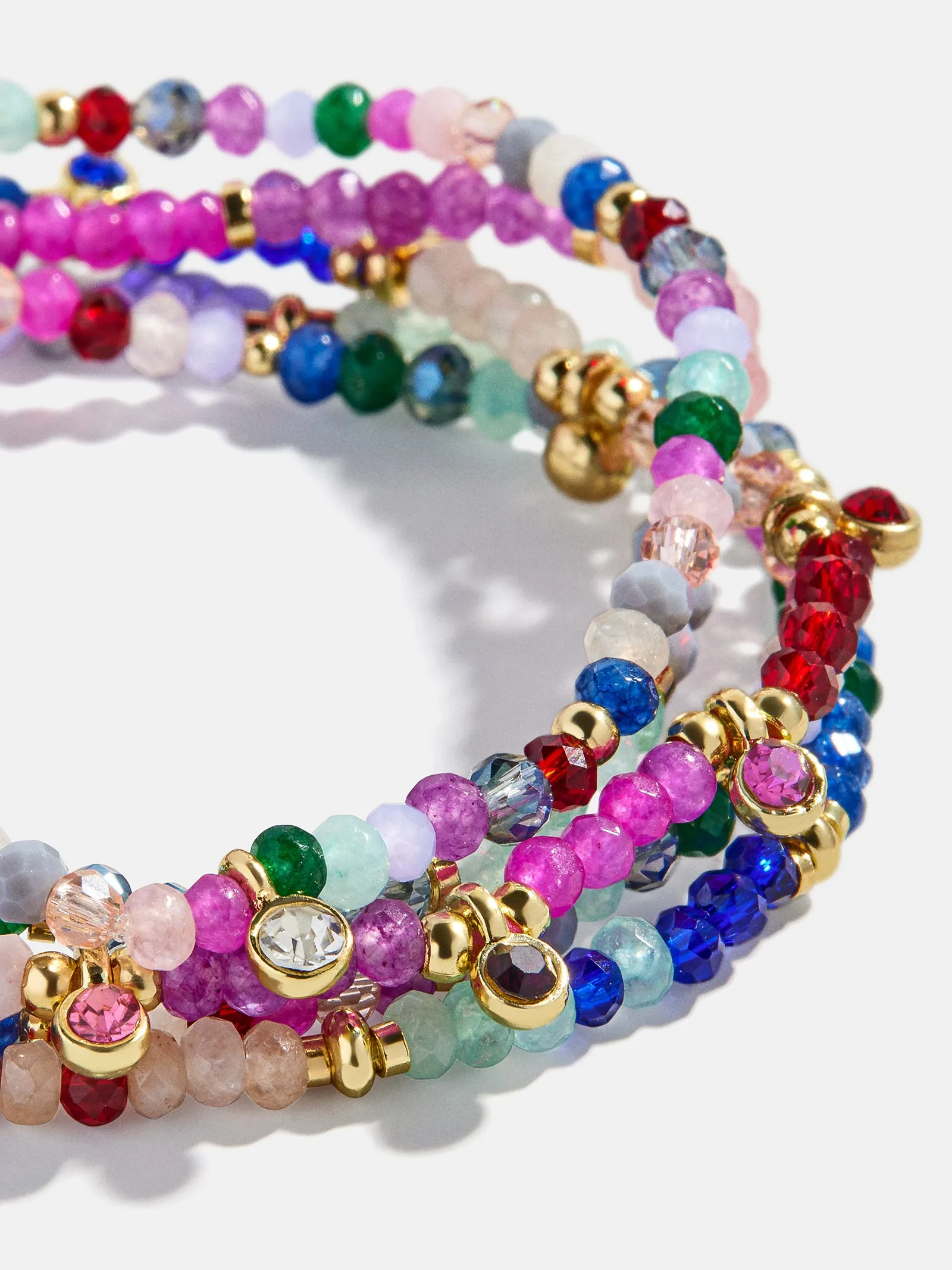 Indya Semi-Precious Layered Bracelet Set - Dark Multi sold by BaubleBar