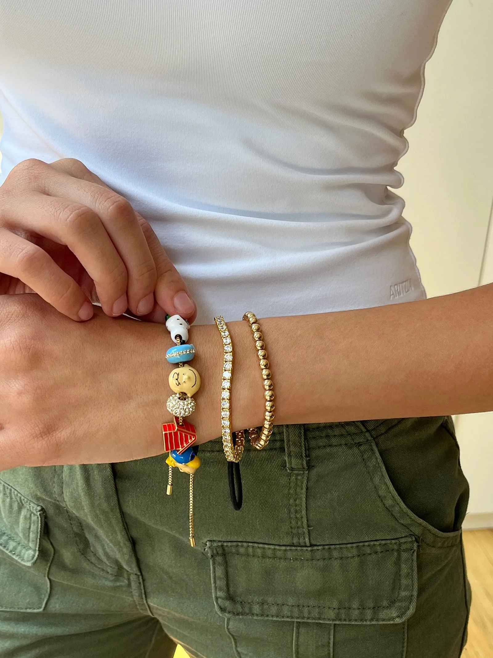 Peanuts Friends Forever Charm Bracelet - Peanuts Charm Bracelet sold by BaubleBar product image thumbnail 2