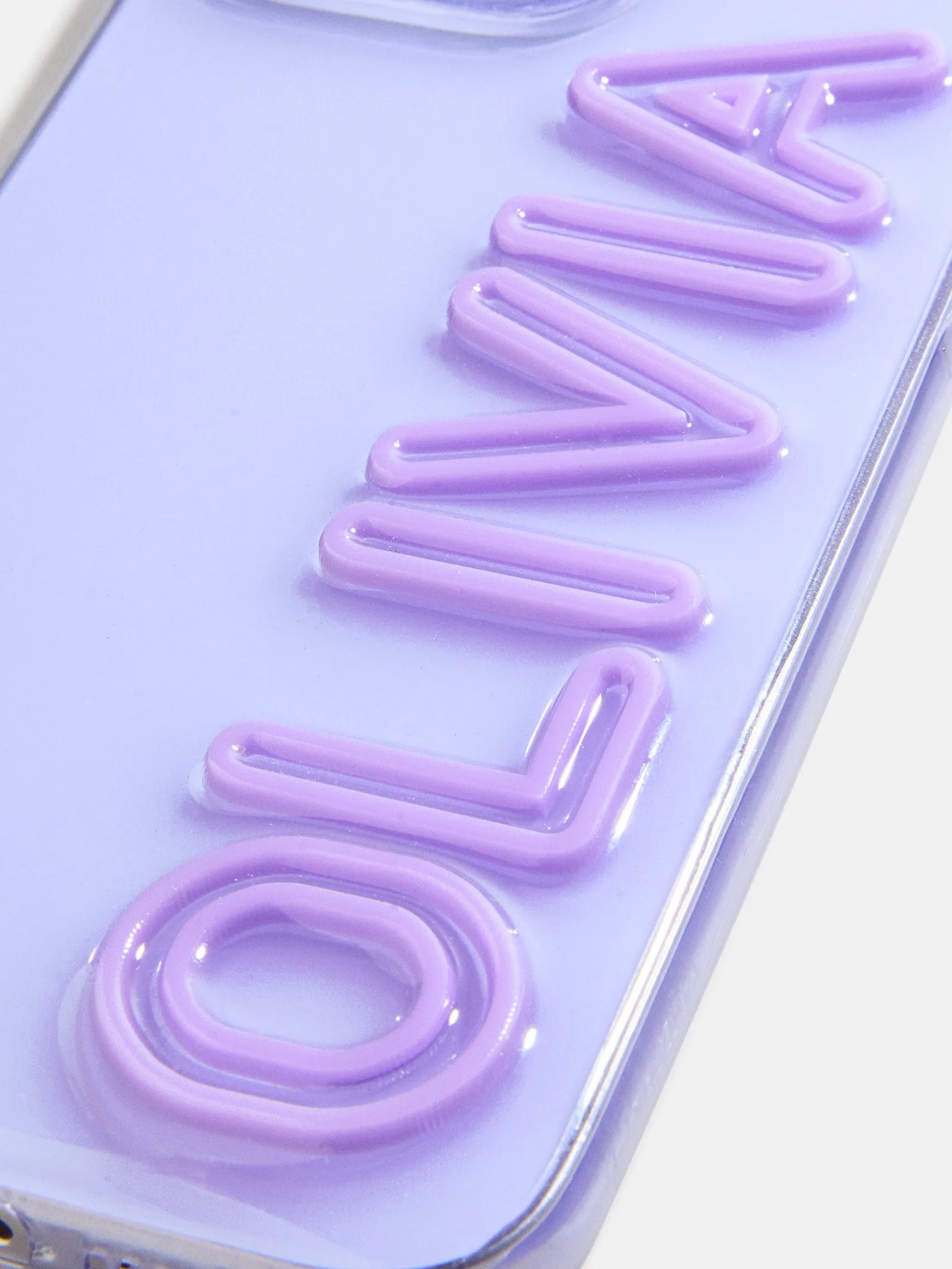 Fine Line Custom iPhone Case - Transparent Purple sold by BaubleBar product image thumbnail 2