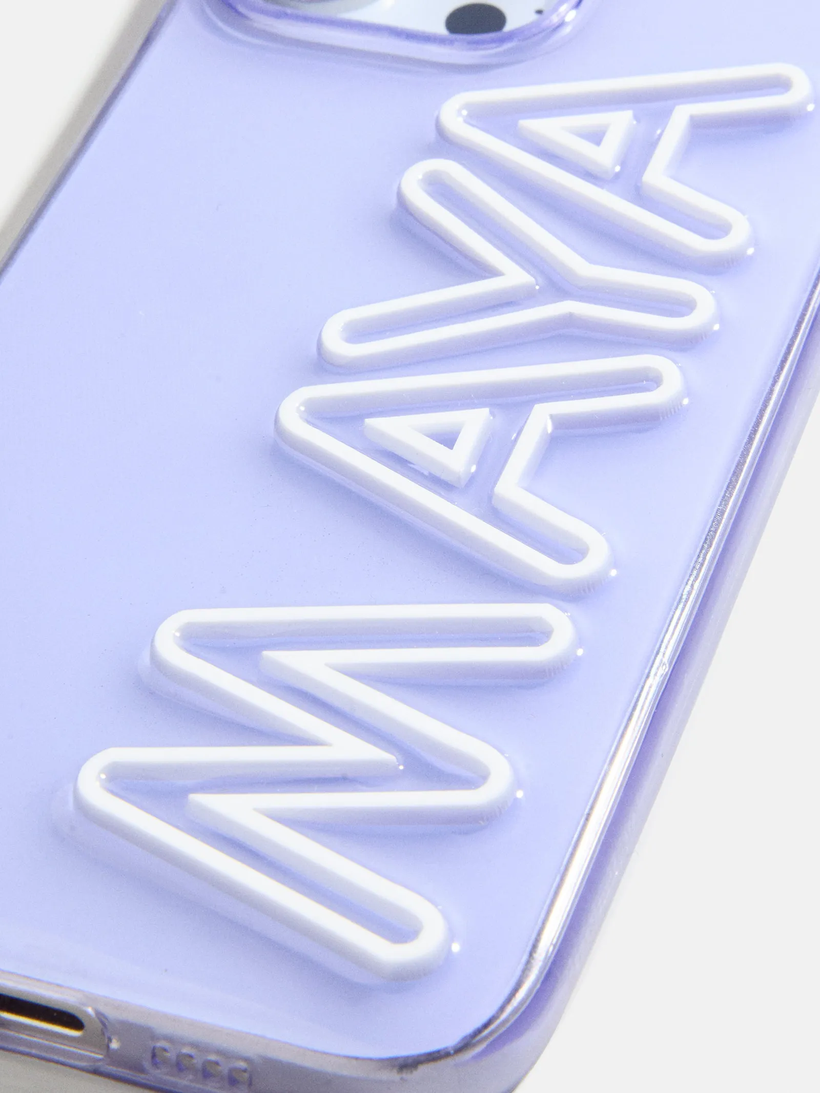 Fine Line Custom iPhone Case - Transparent Purple/White sold by BaubleBar product image thumbnail 2