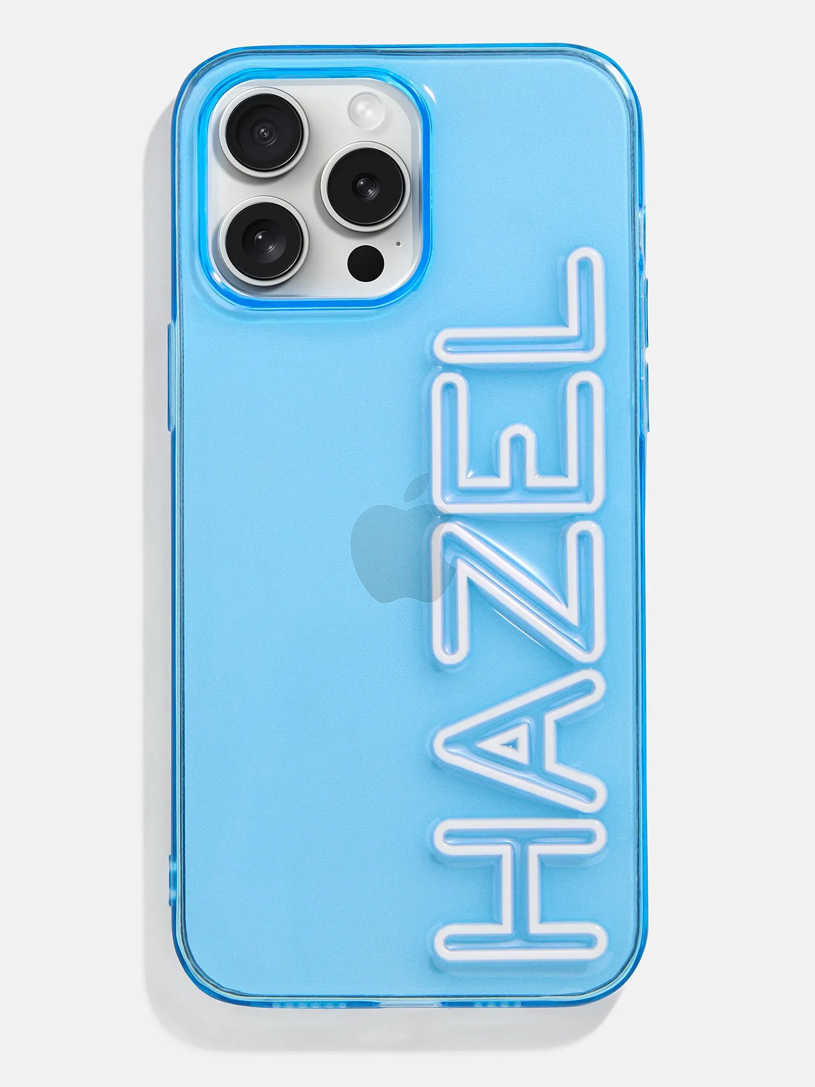 Fine Line Custom iPhone Case - Transparent Blue/White sold by BaubleBar