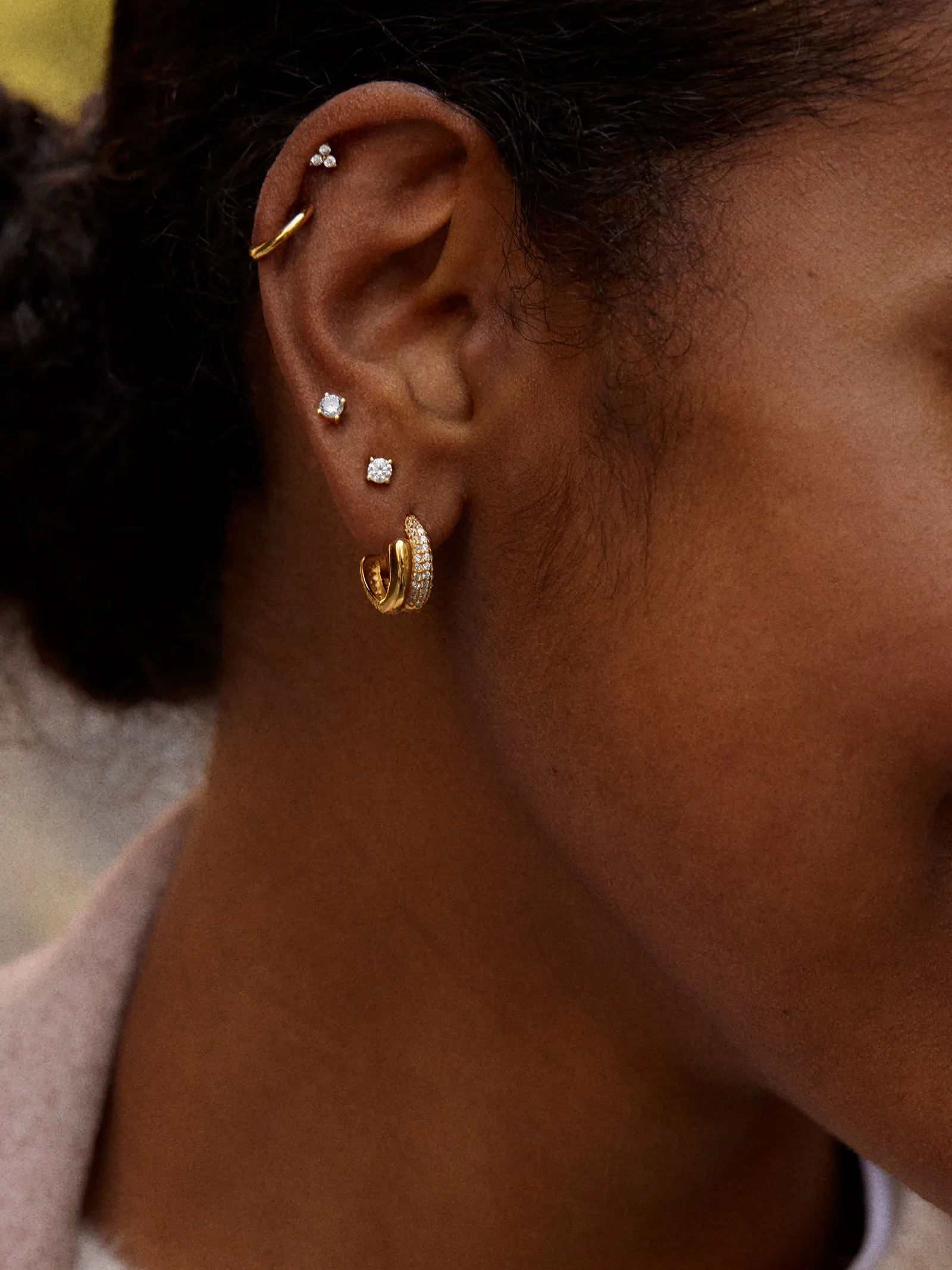 Debra 18K Gold Earrings - 3MM Debra Earring sold by BaubleBar product image thumbnail 2