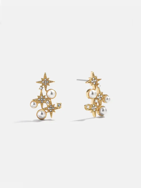 Nora Crystal Earrings - Gold/Pavé sold by BaubleBar