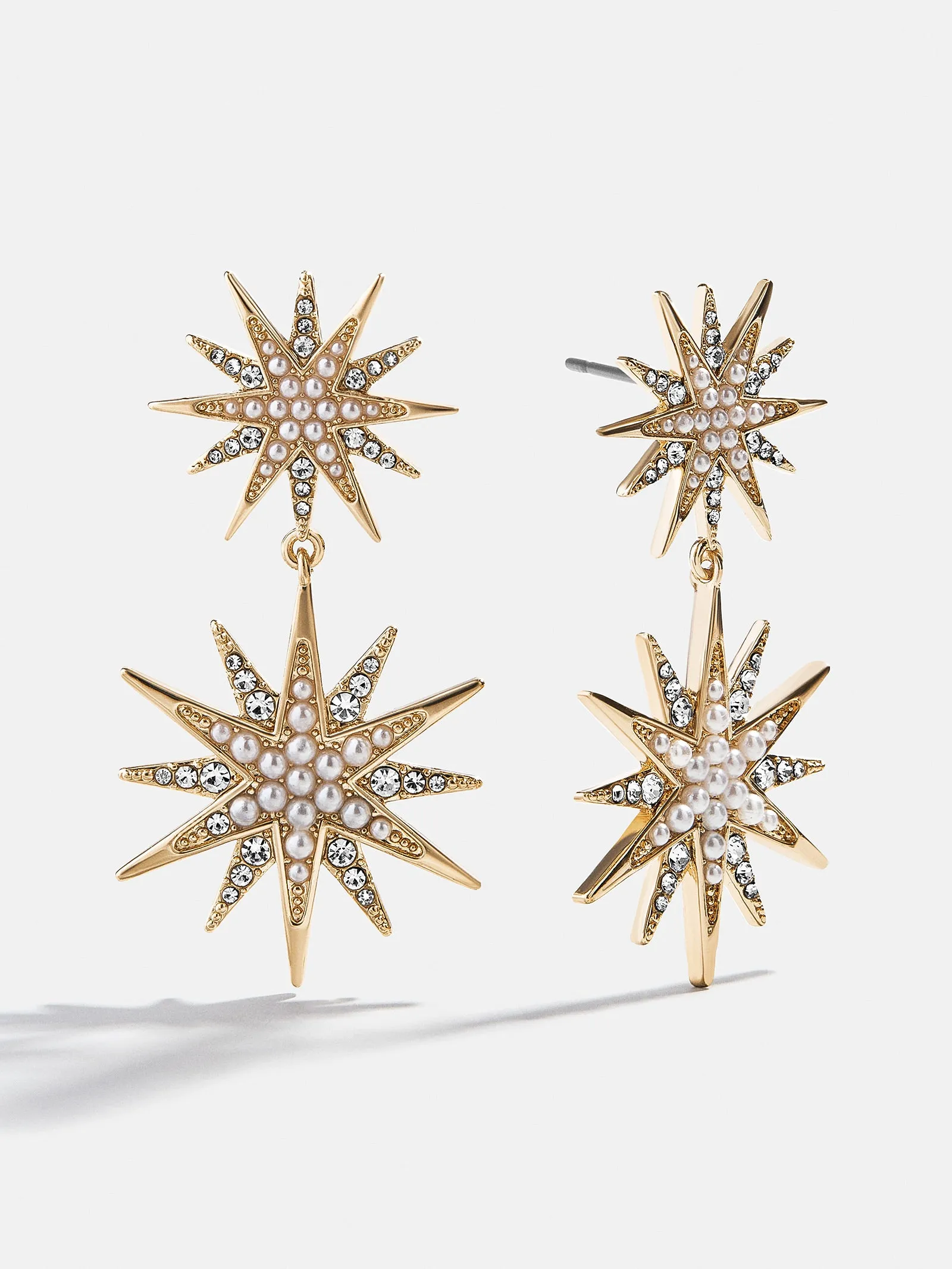 Star Power Celestial Statement Earrings - Gold/Pavé sold by BaubleBar