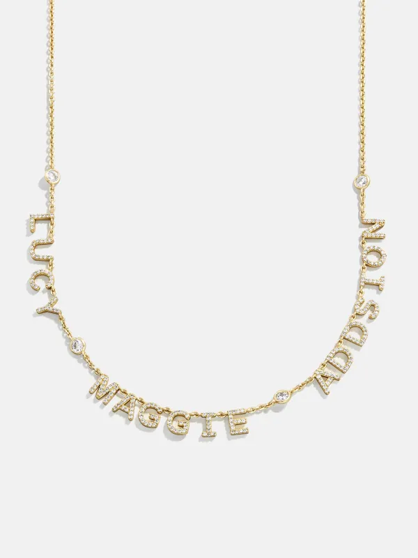 14K Gold Custom Multi Name Necklace - 3 Names sold by BaubleBar
