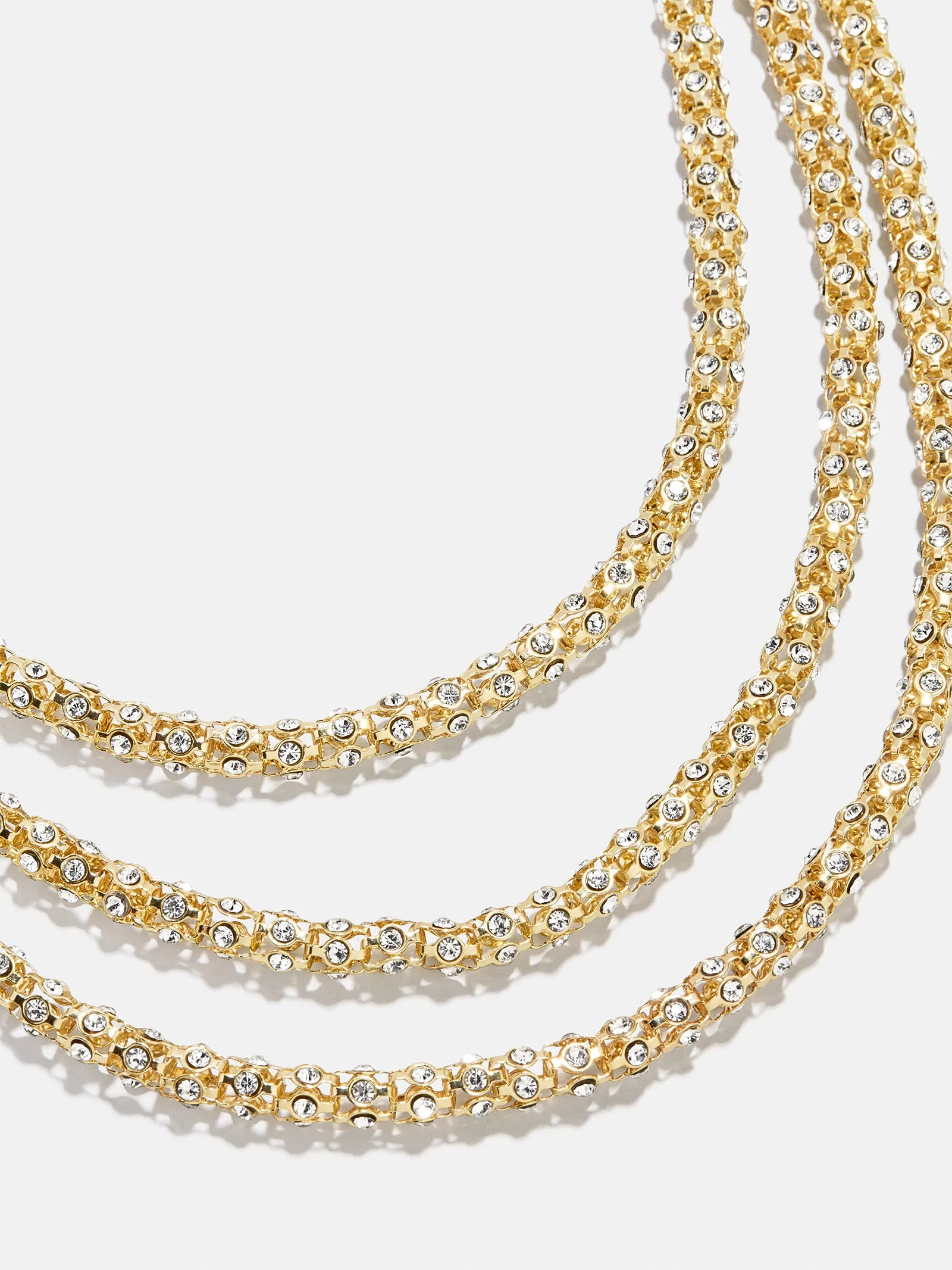 Crystal Layered Necklace - Gold/Pavé sold by BaubleBar product image thumbnail 3