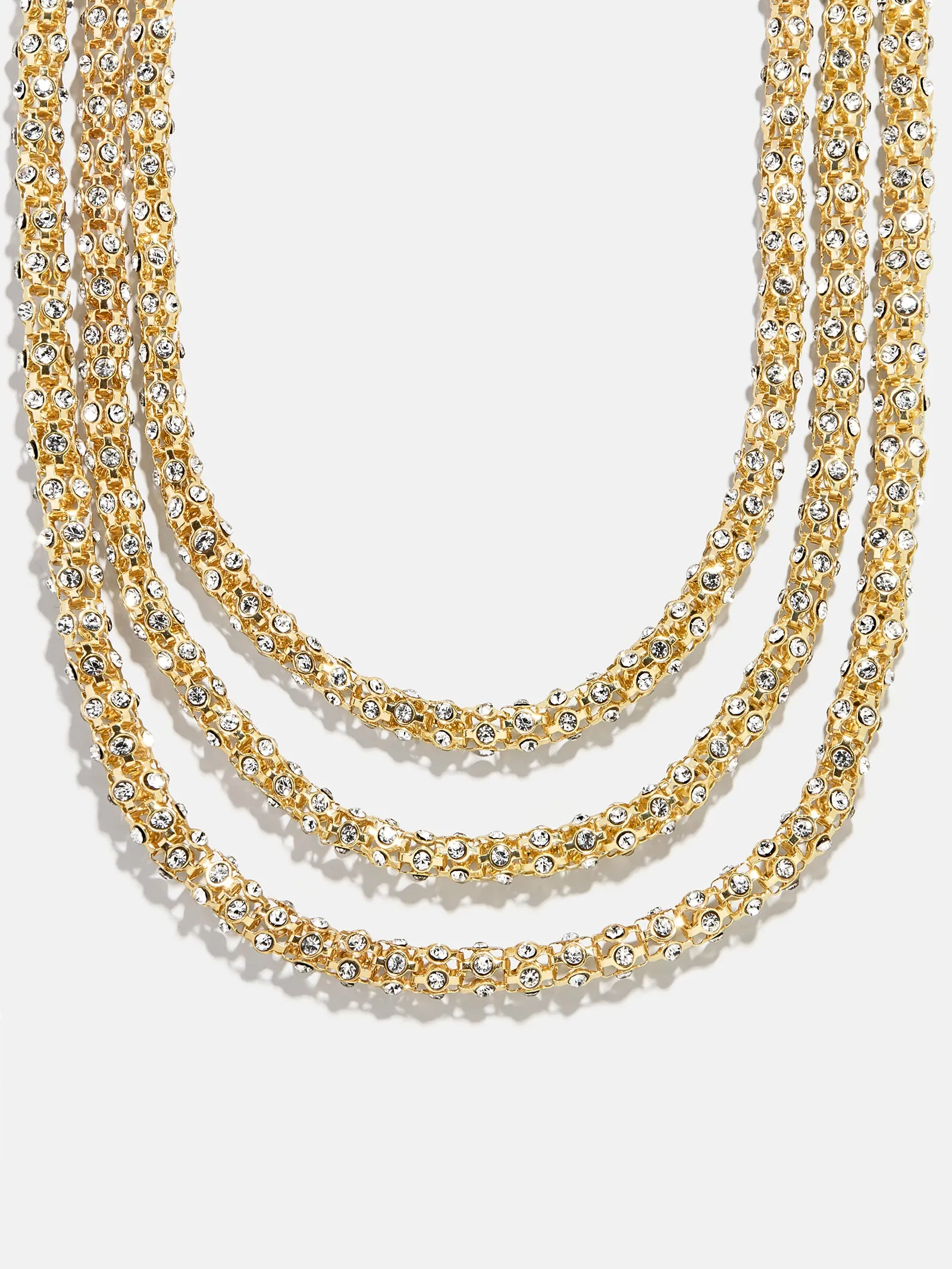 Crystal Layered Necklace - Gold/Pavé sold by BaubleBar