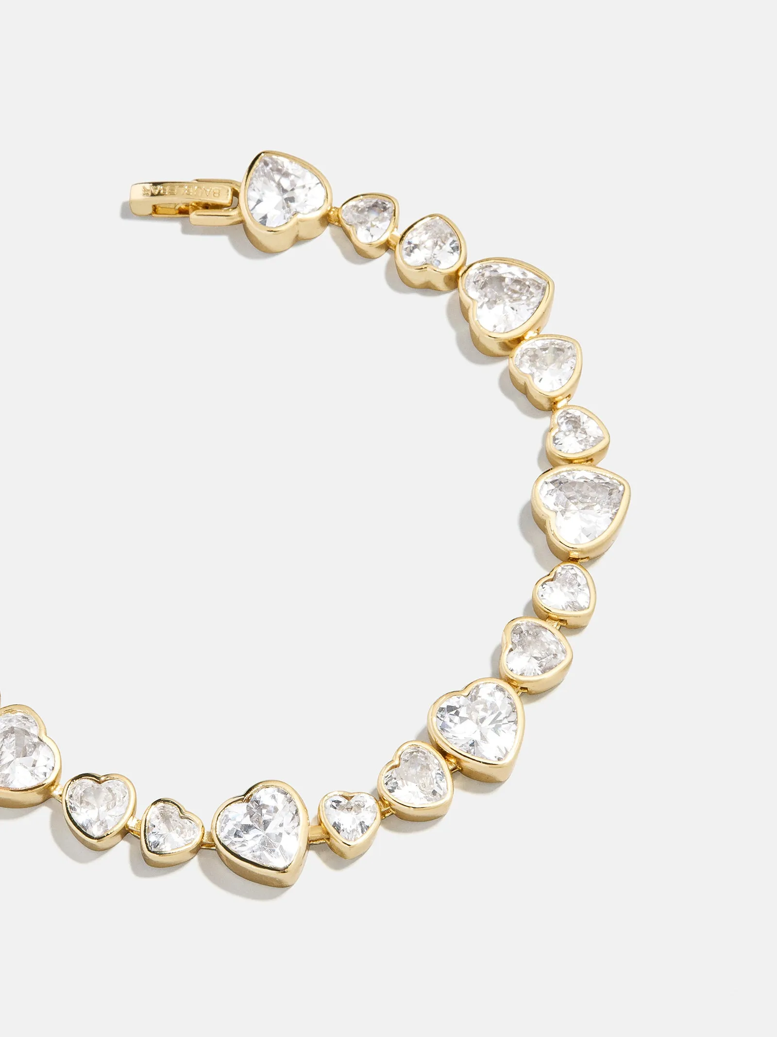 Zadie Heart Tennis Bracelet - Gold/Pavé sold by BaubleBar