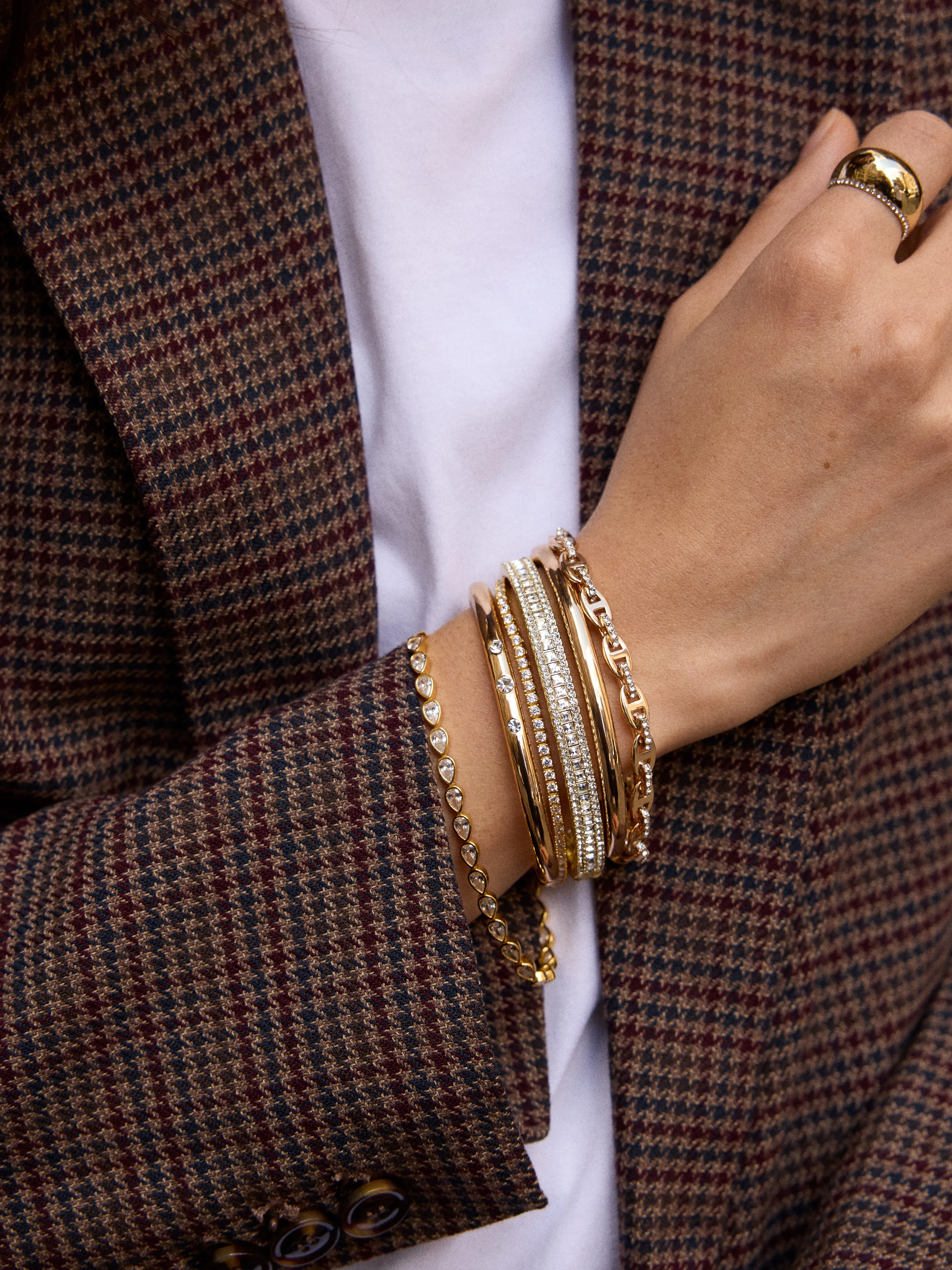 Thalia Mariner Chain Bracelet - Gold/Pavé sold by BaubleBar product image thumbnail 2