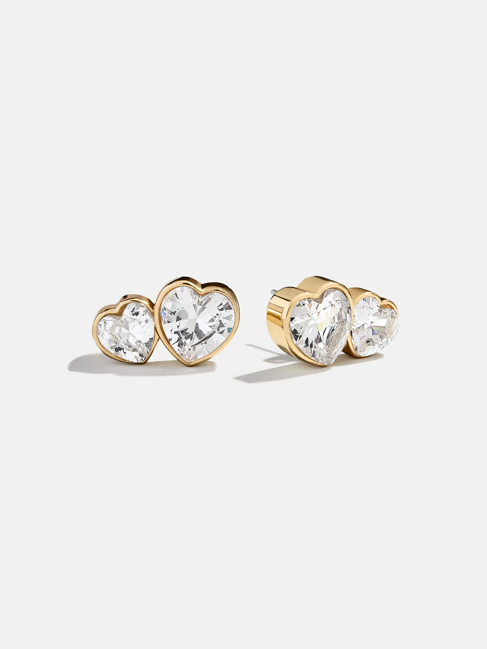 Kali Heart Earrings - Gold/Pavé sold by BaubleBar