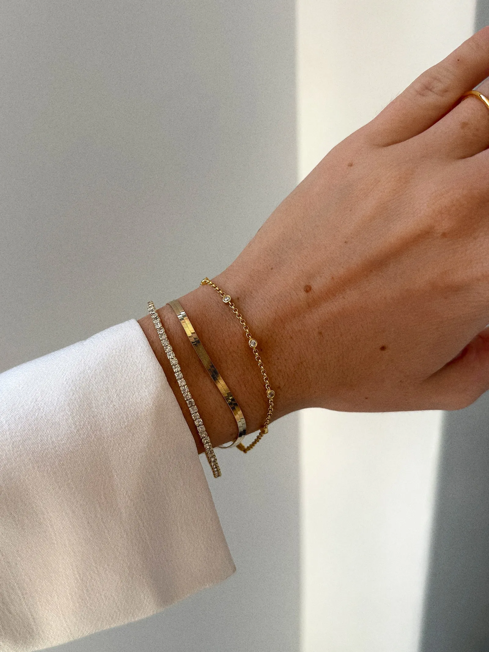 Rumi Open Cuff Bracelet - Gold/Pavé sold by BaubleBar product image thumbnail 2