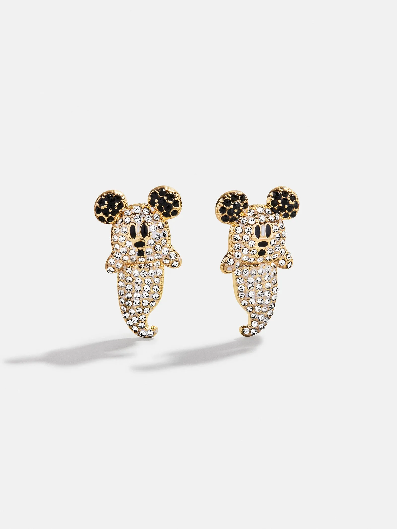 Disney Mickey Mouse Pavé Ghost Earrings - Gold/Pavé sold by BaubleBar