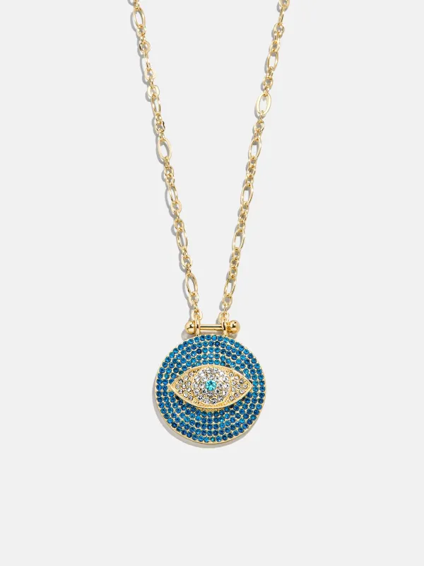 Evil Eye Pendant Necklace - Gold/Blue sold by BaubleBar